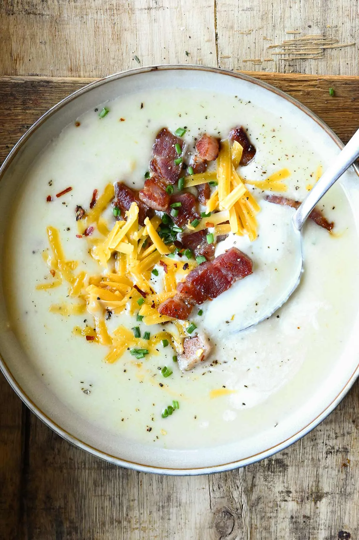 Potato Cheddar Soup (Low Fat Version)