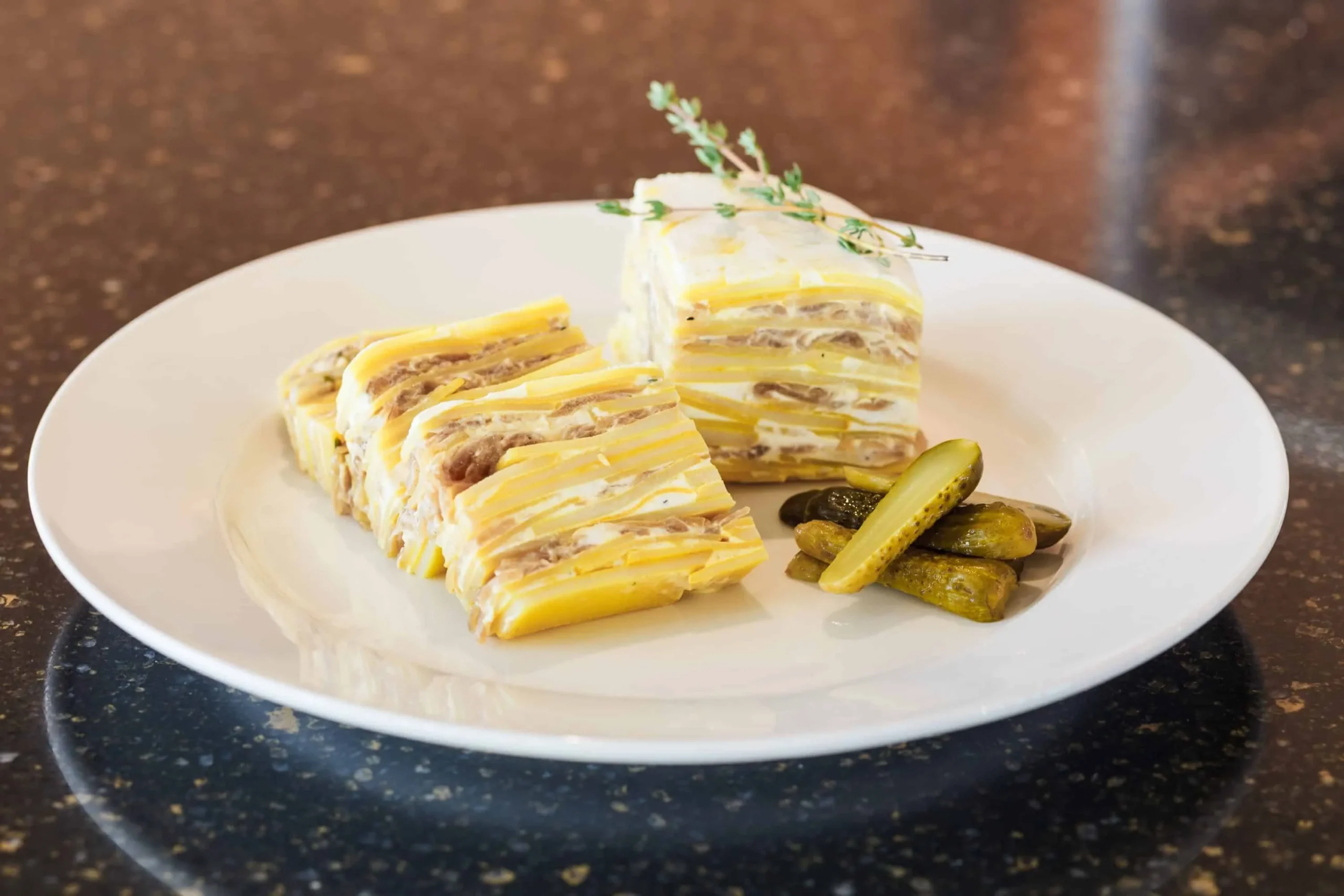 Potato Cheese and Herb Terrine