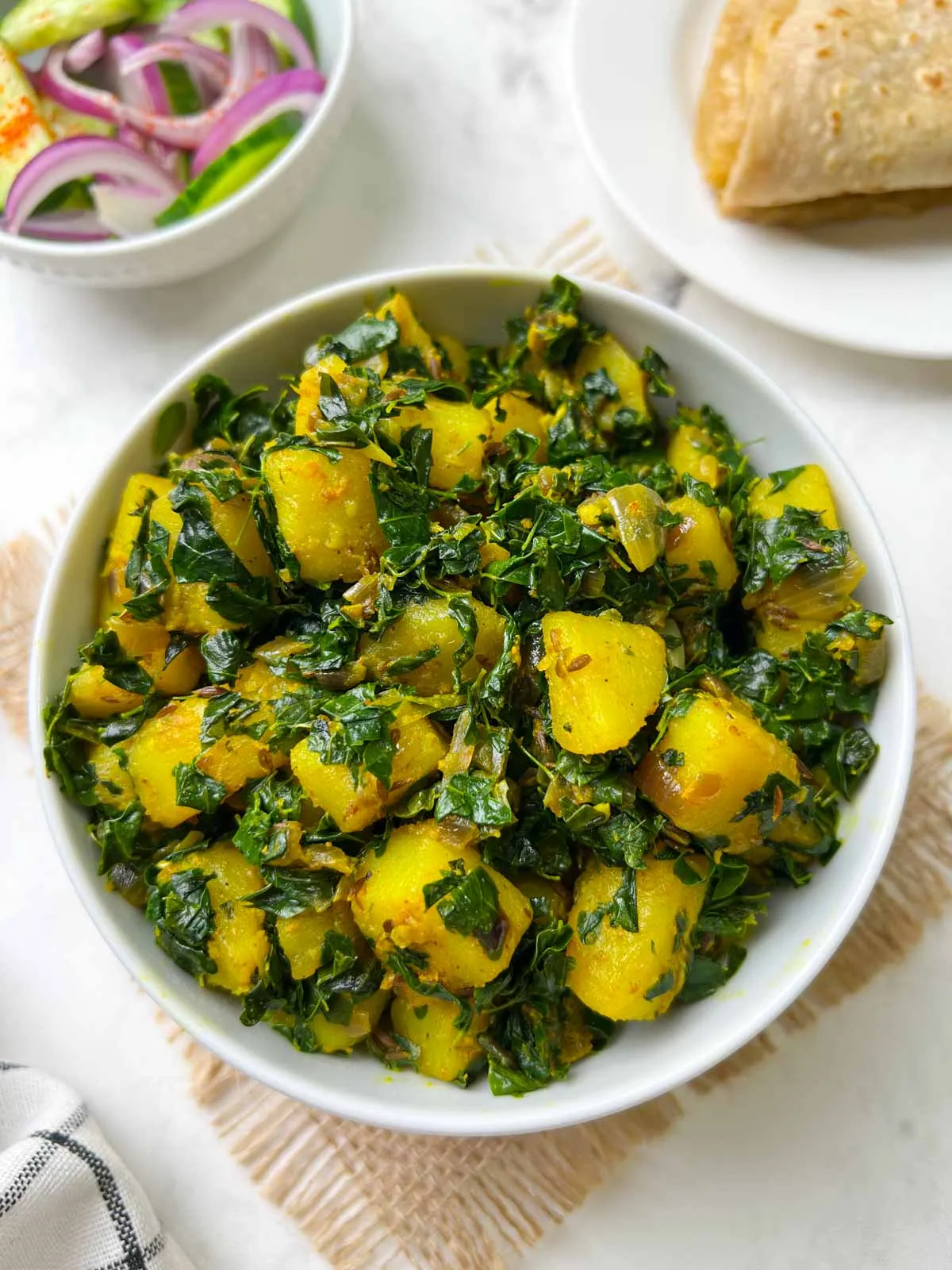 Potato Moringa Leaves Stir Fry