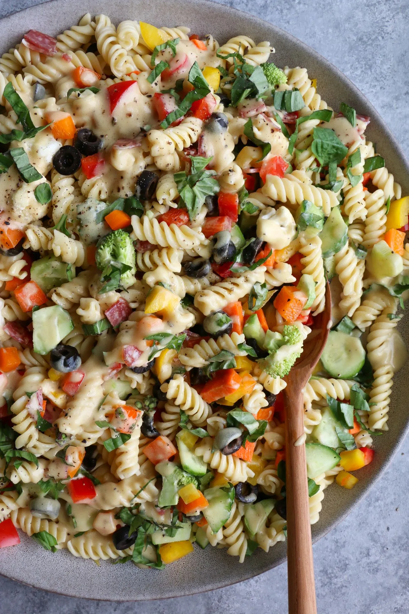 Potluck Pasta Salad with Dijon Vinaigrette
