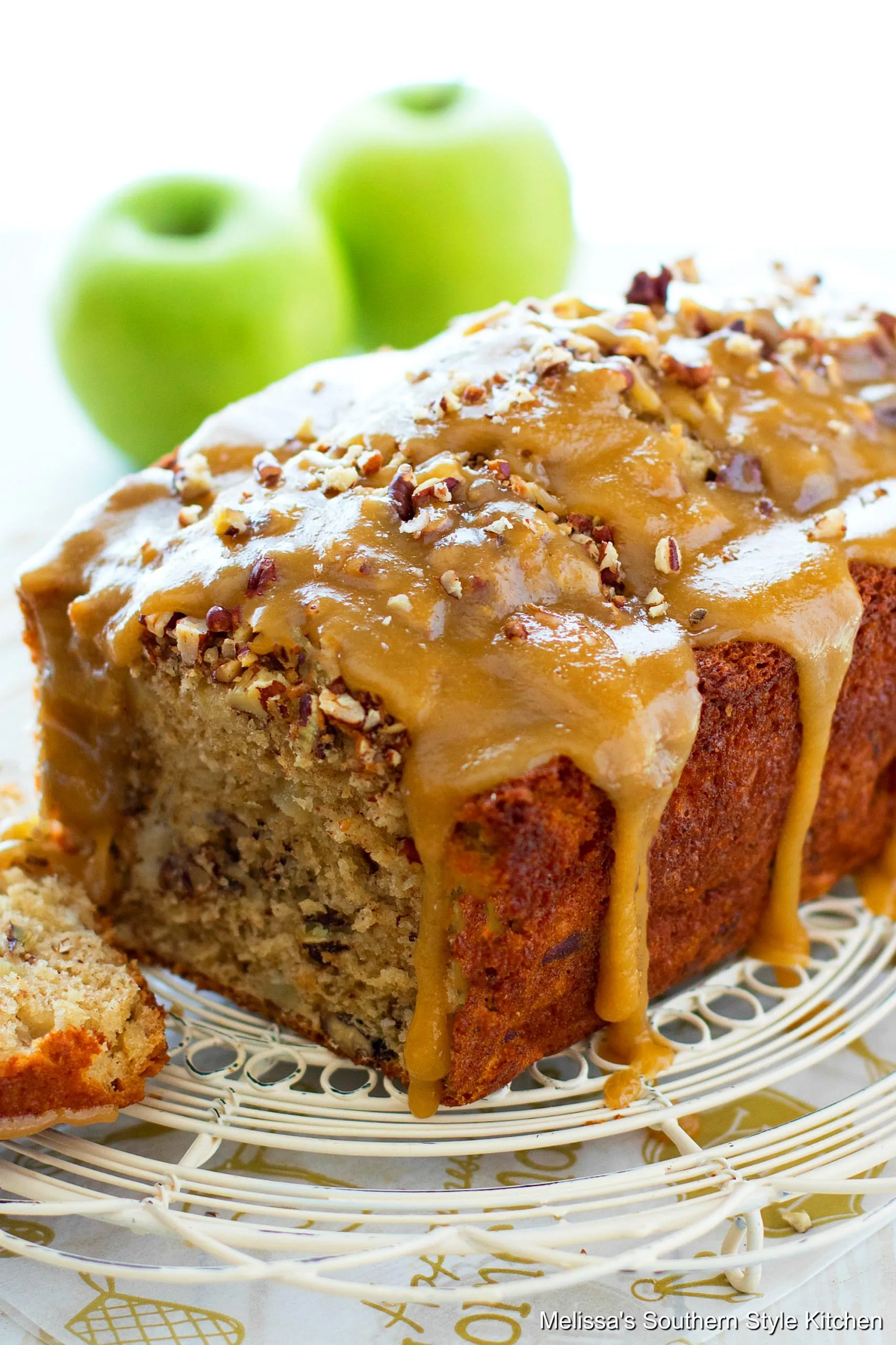 Praline Glazed Apple Bread