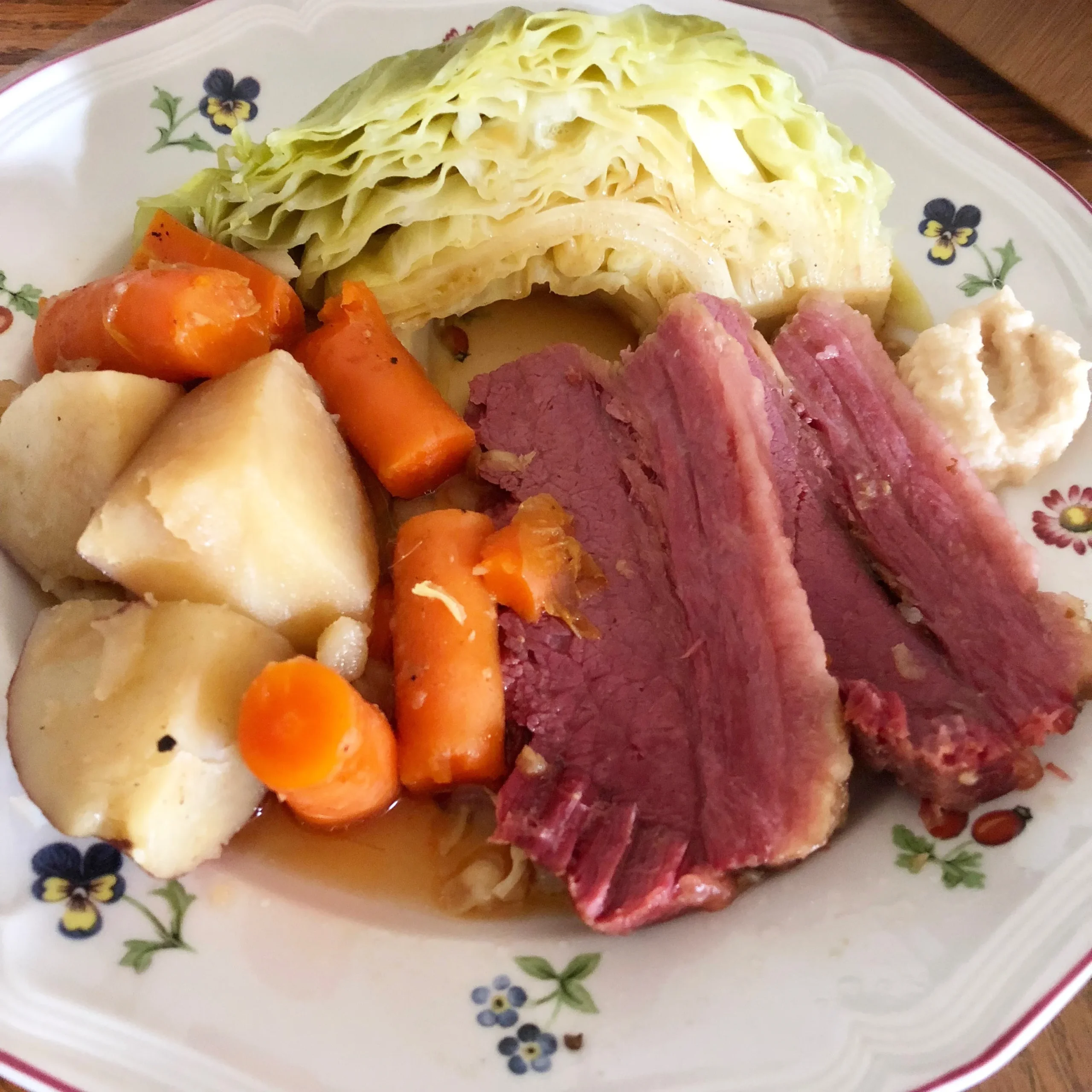 Pressure Cooked Corned Beef Cabbage