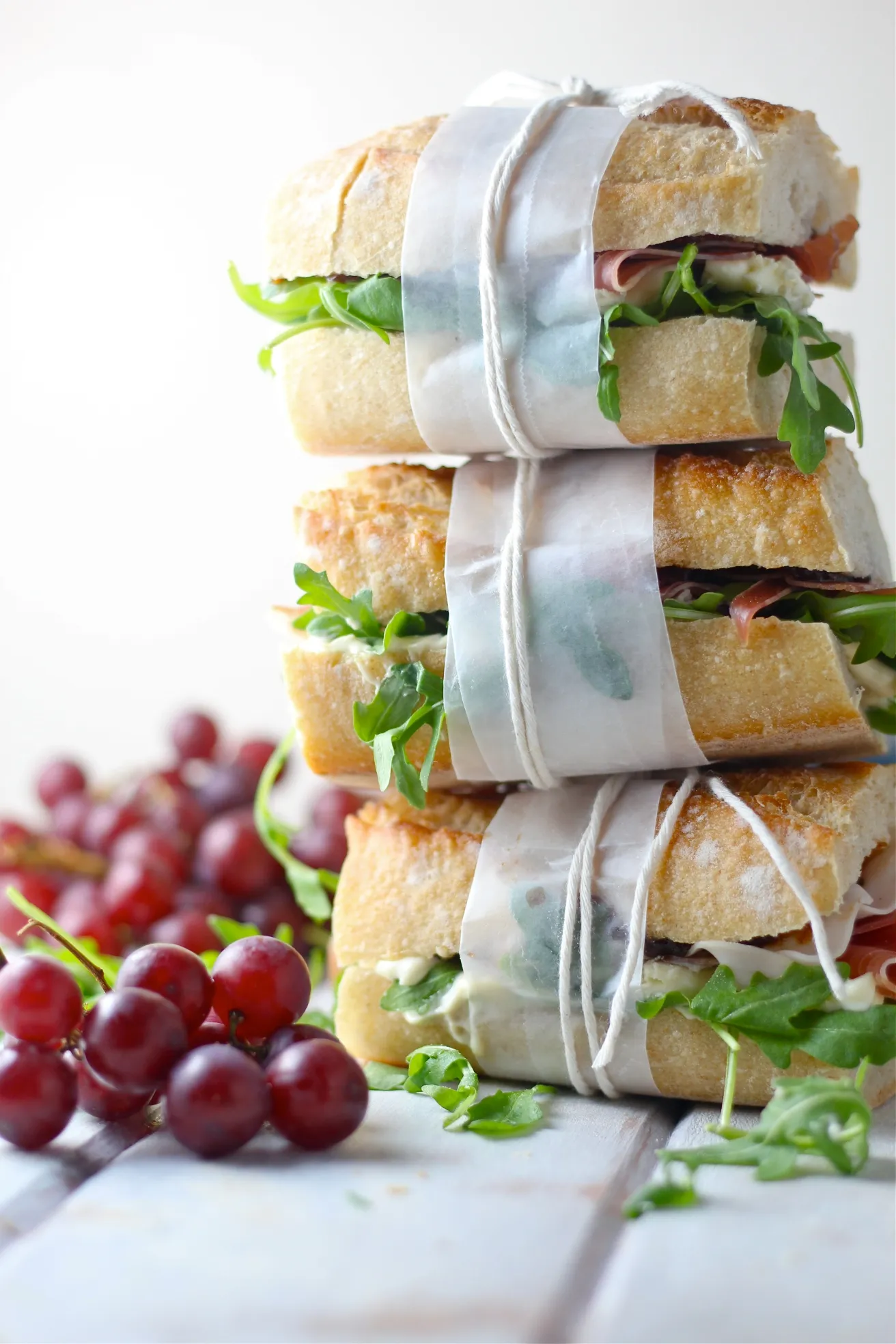 Prosciutto Parmesan Arugula Picnic Sandwich
