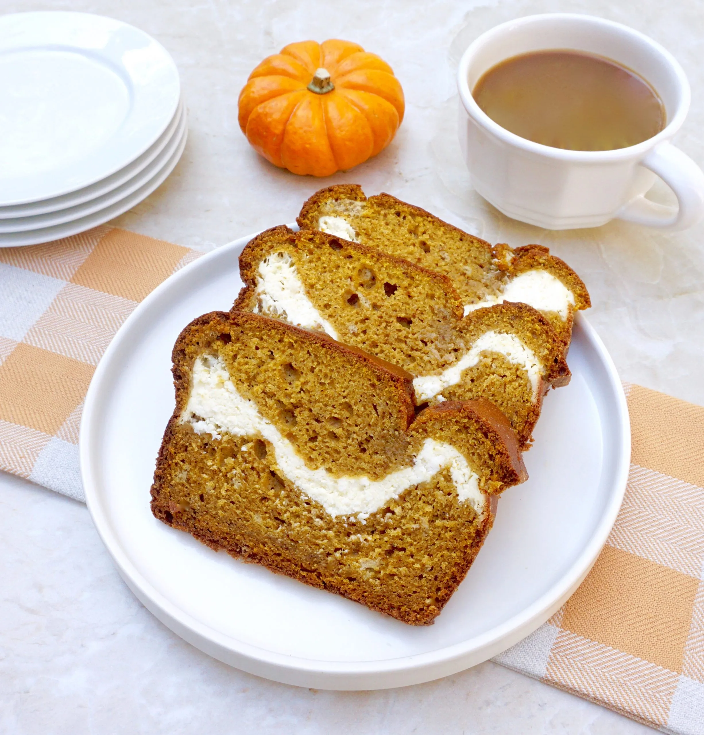 Pumpkin Bread with Maple Cream Cheese Filling