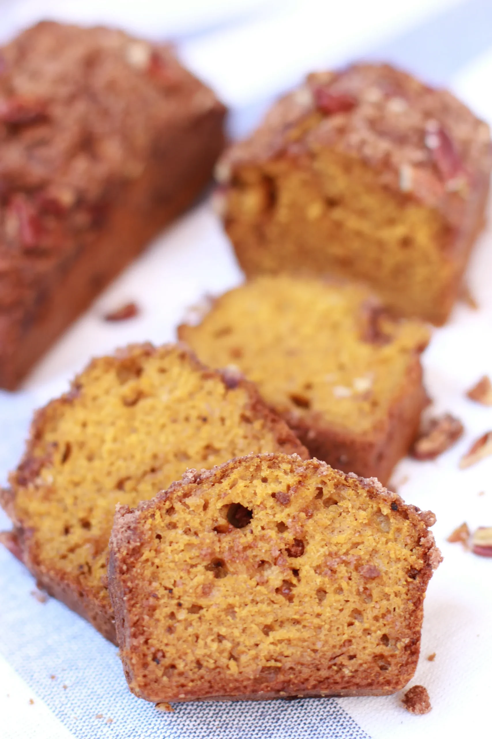 Pumpkin Bread with Pecan Streusel