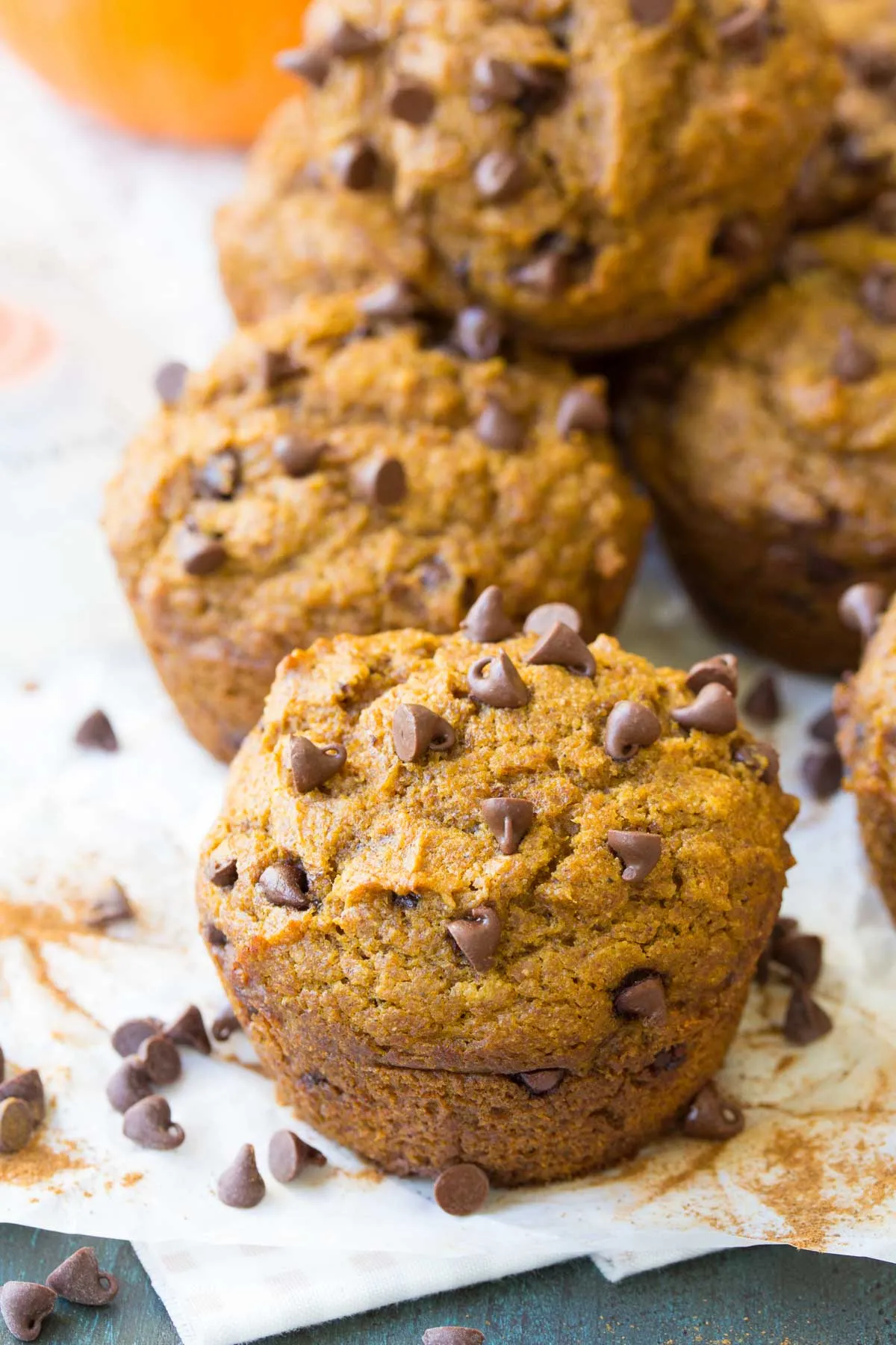 Pumpkin Coconut Chocolate Chip Muffins