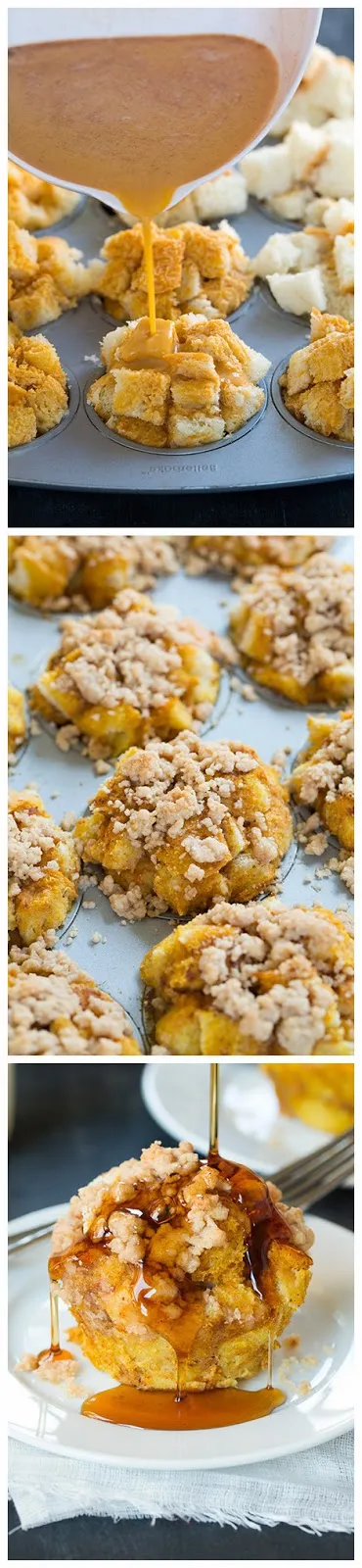 Pumpkin French Toast Muffins Cinnamon Streusel