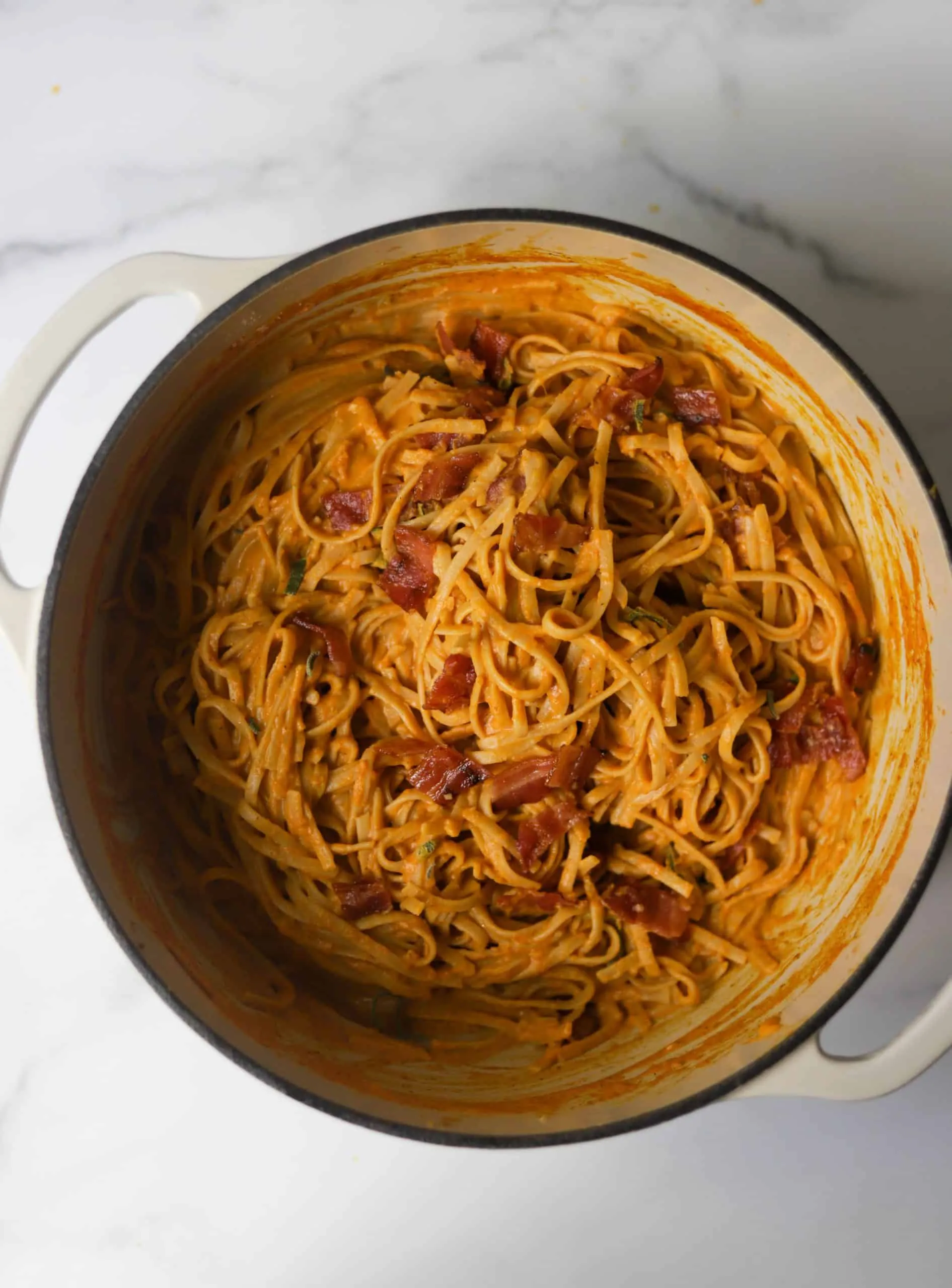 Pumpkin Pasta with Bacon