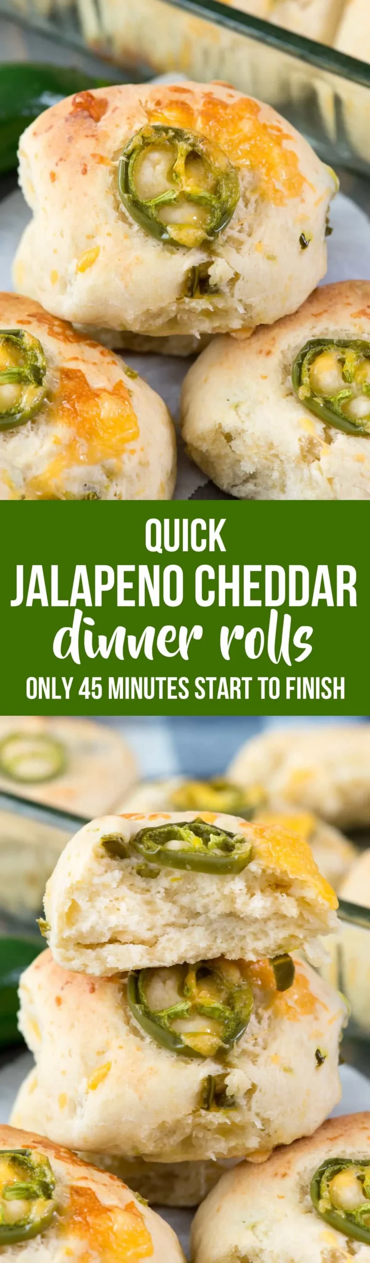 Quick Jalapeno Cheddar Rolls