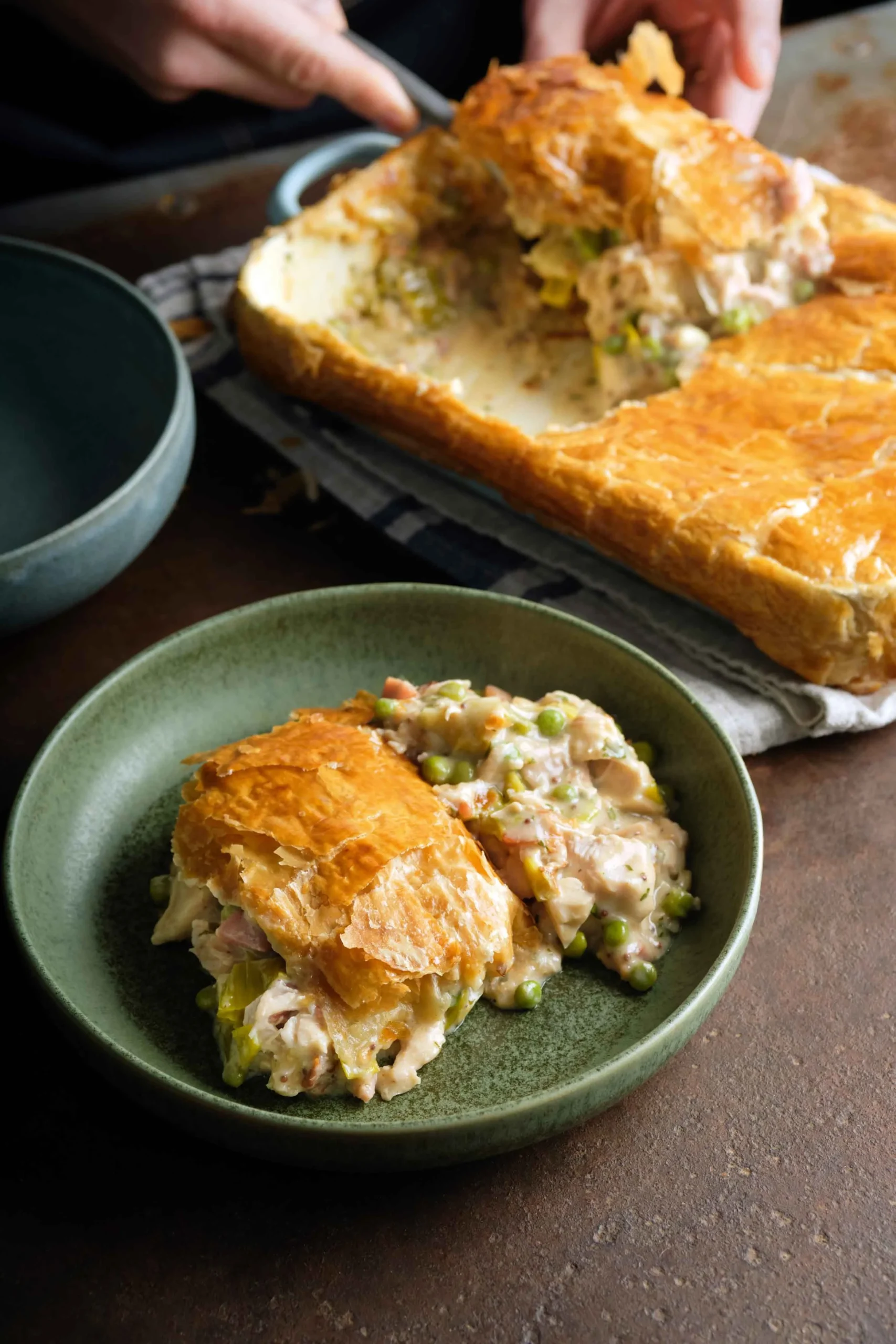 Quick Pork Leek and Mustard Pie