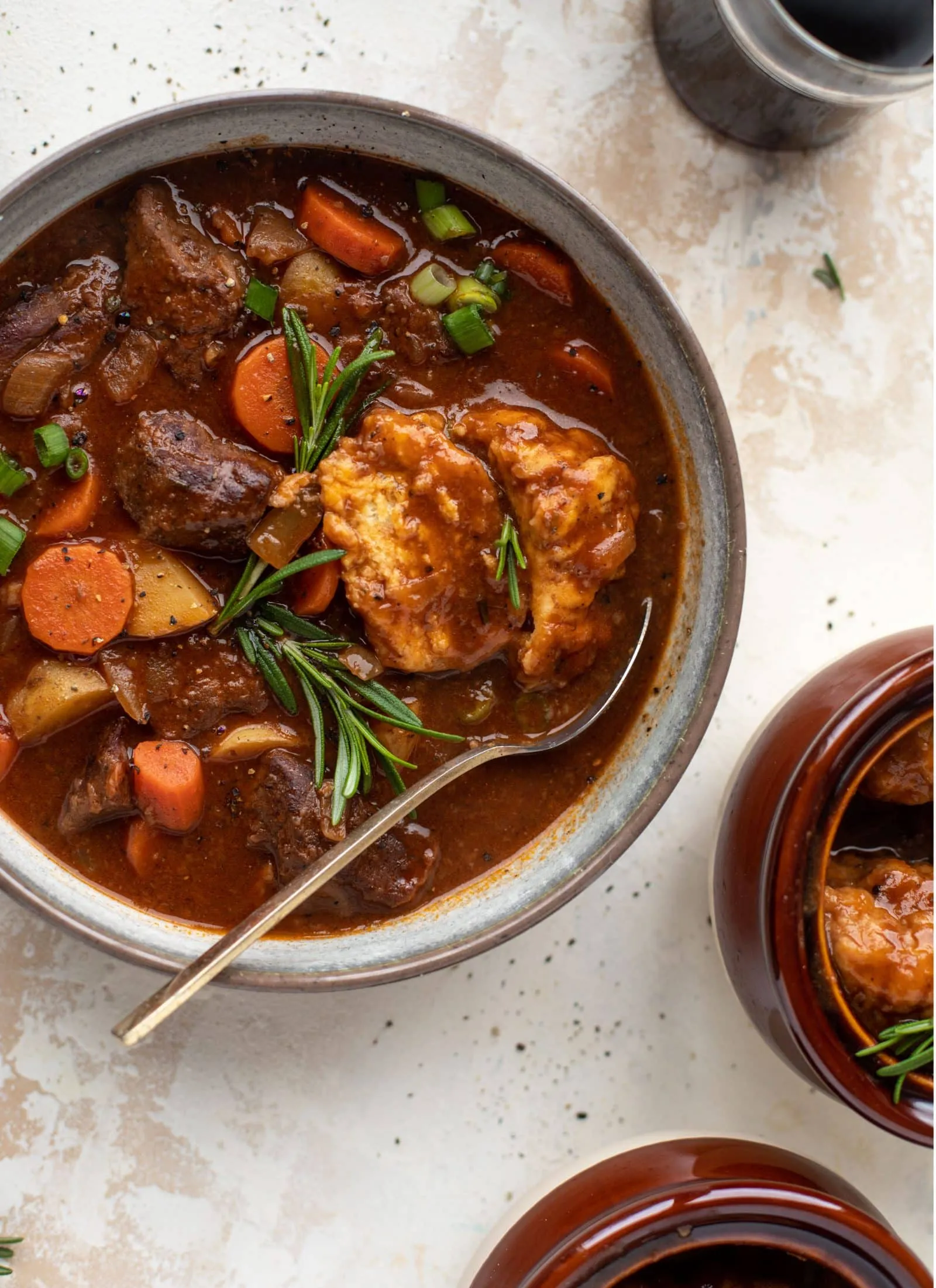 Rabbit Veal or Chicken Stew with Herbs and Barley