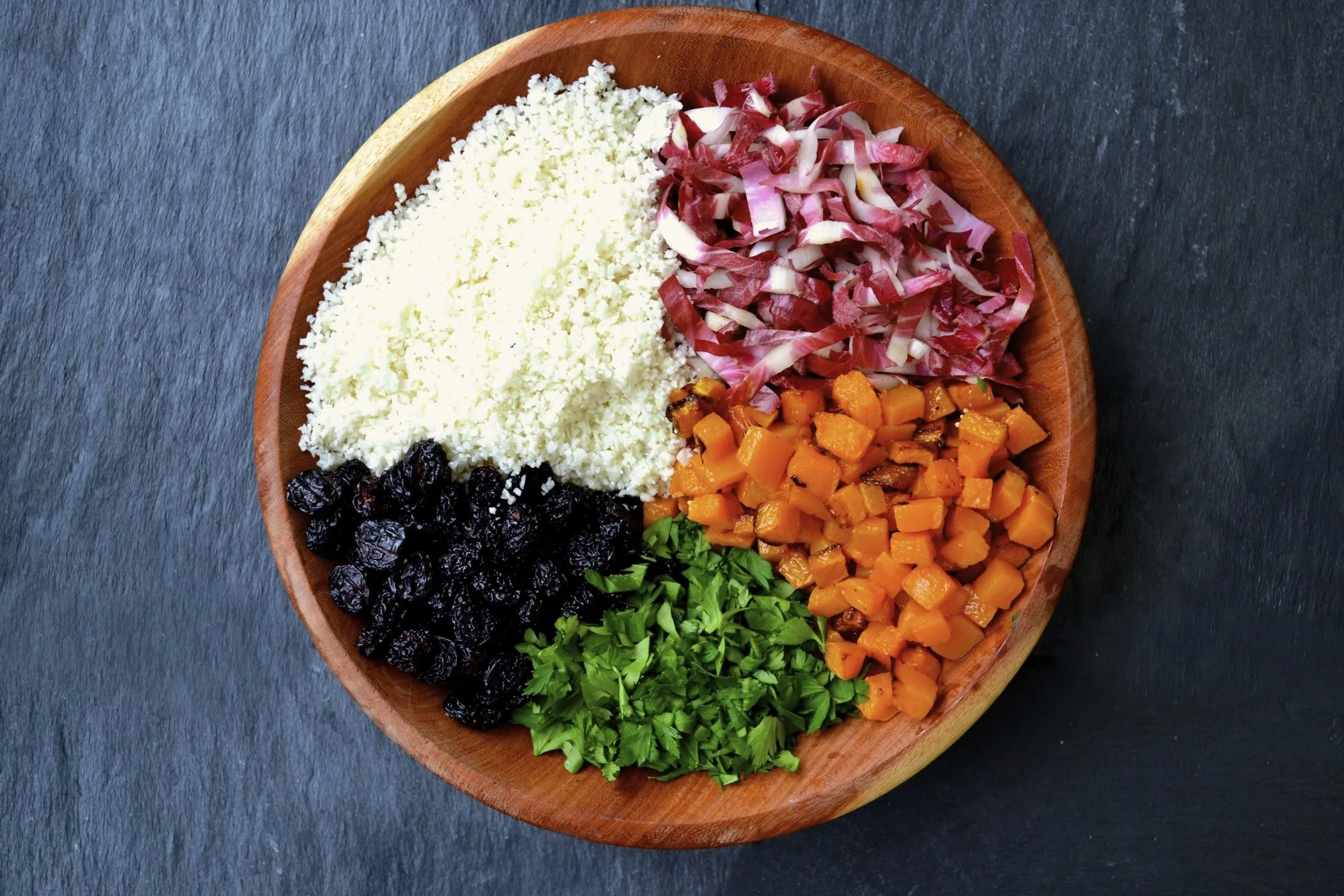 Radicchio Butternut Cauliflower Couscous