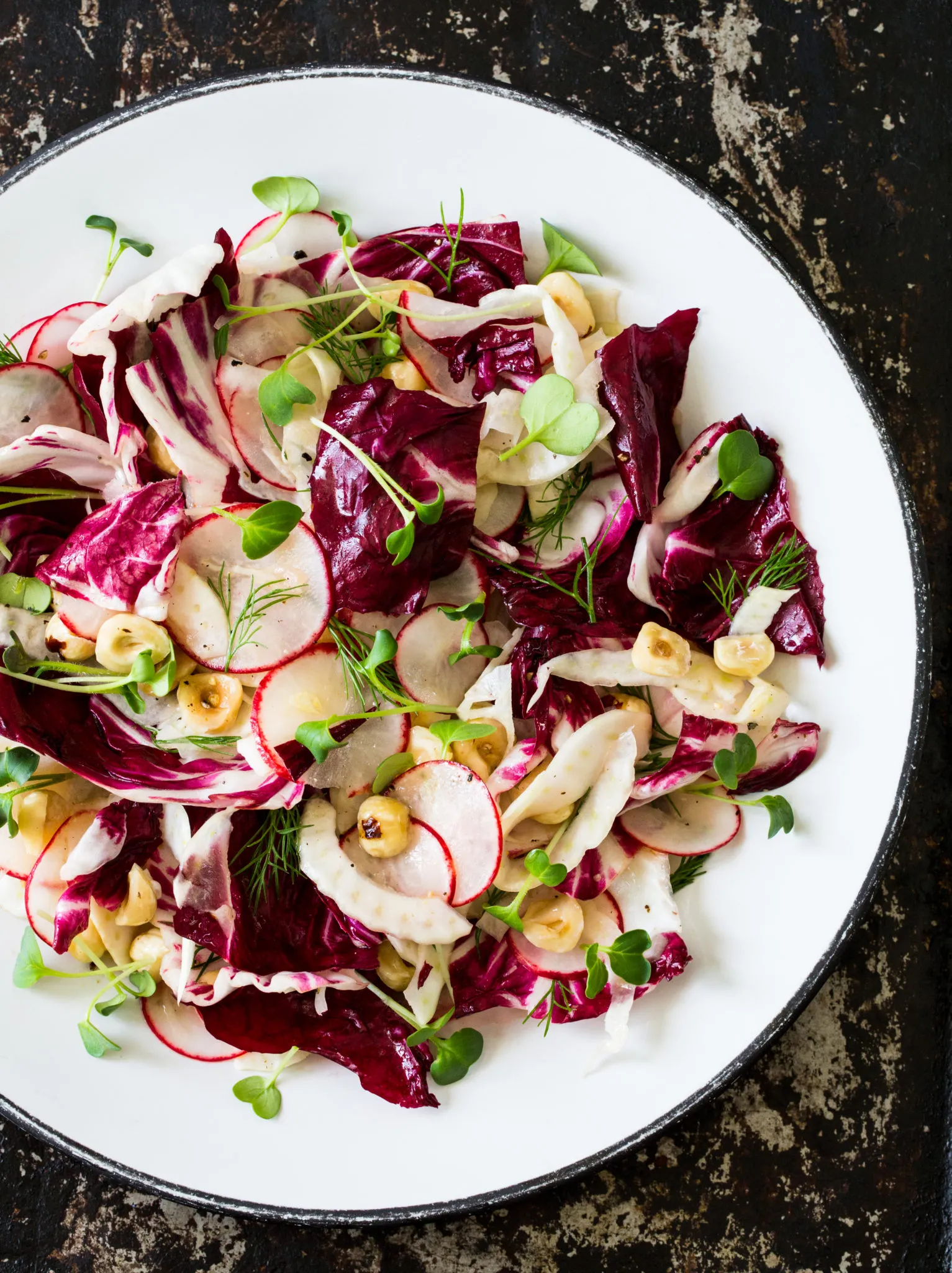 Radicchio, Fennel, and Arugula Salad with Gorgonzola