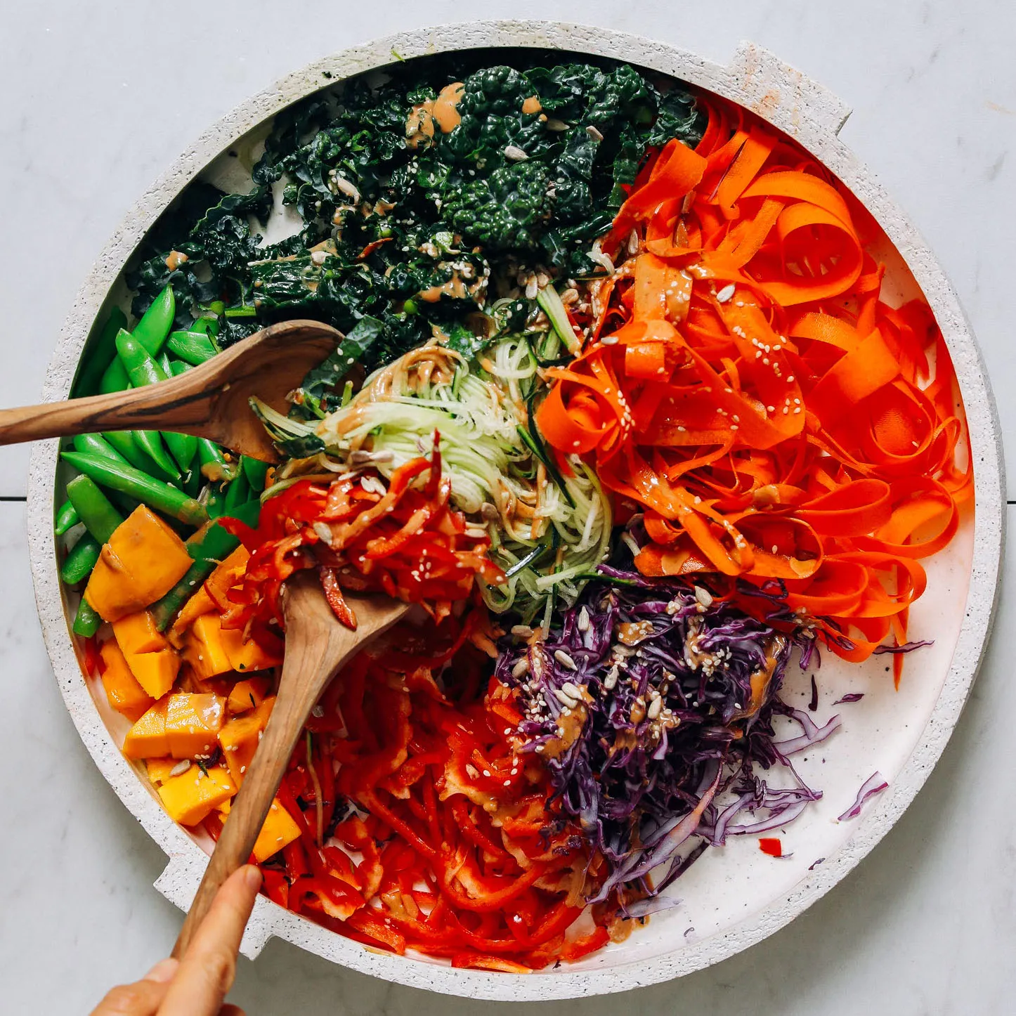 Rainbow Salad with Peanut Vinaigrette