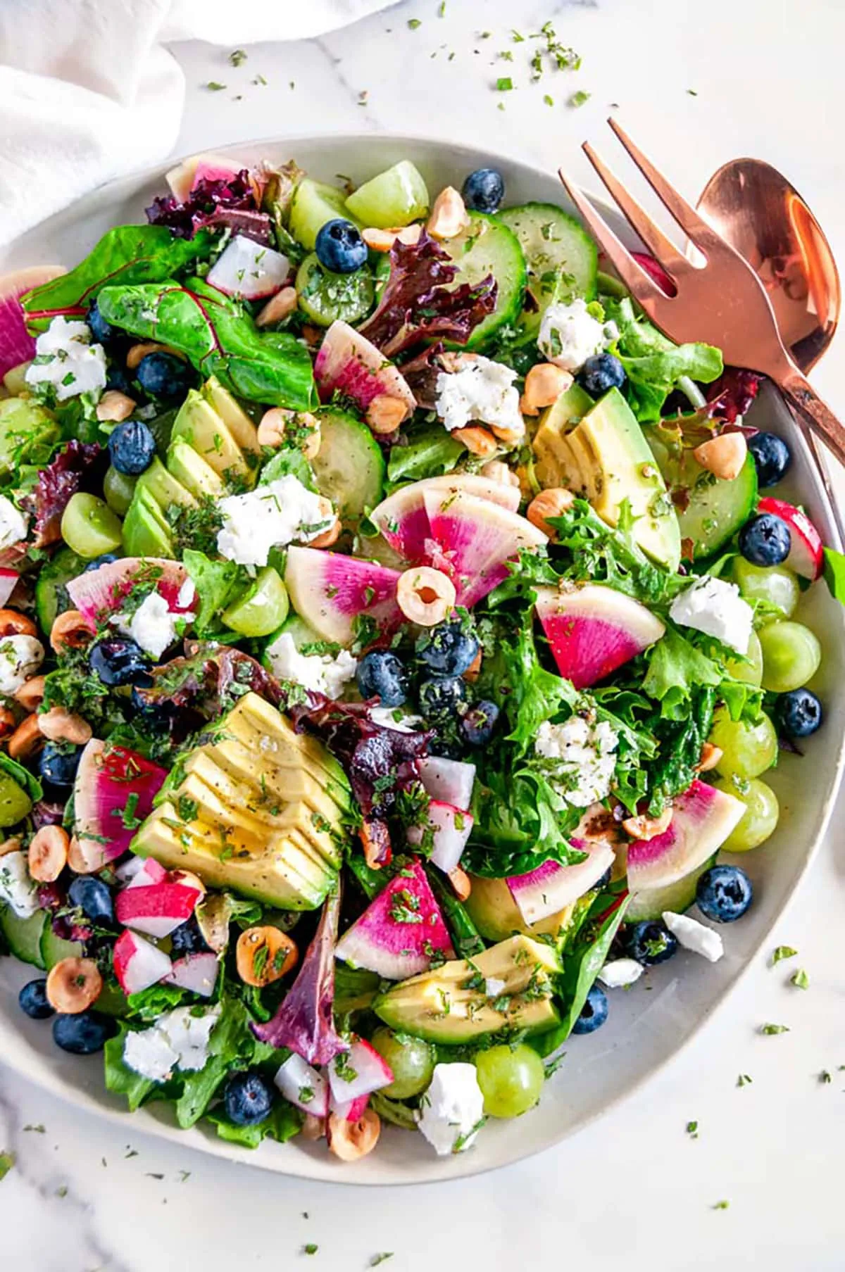 Rainbow Spring Salad with Champagne Vinaigrette