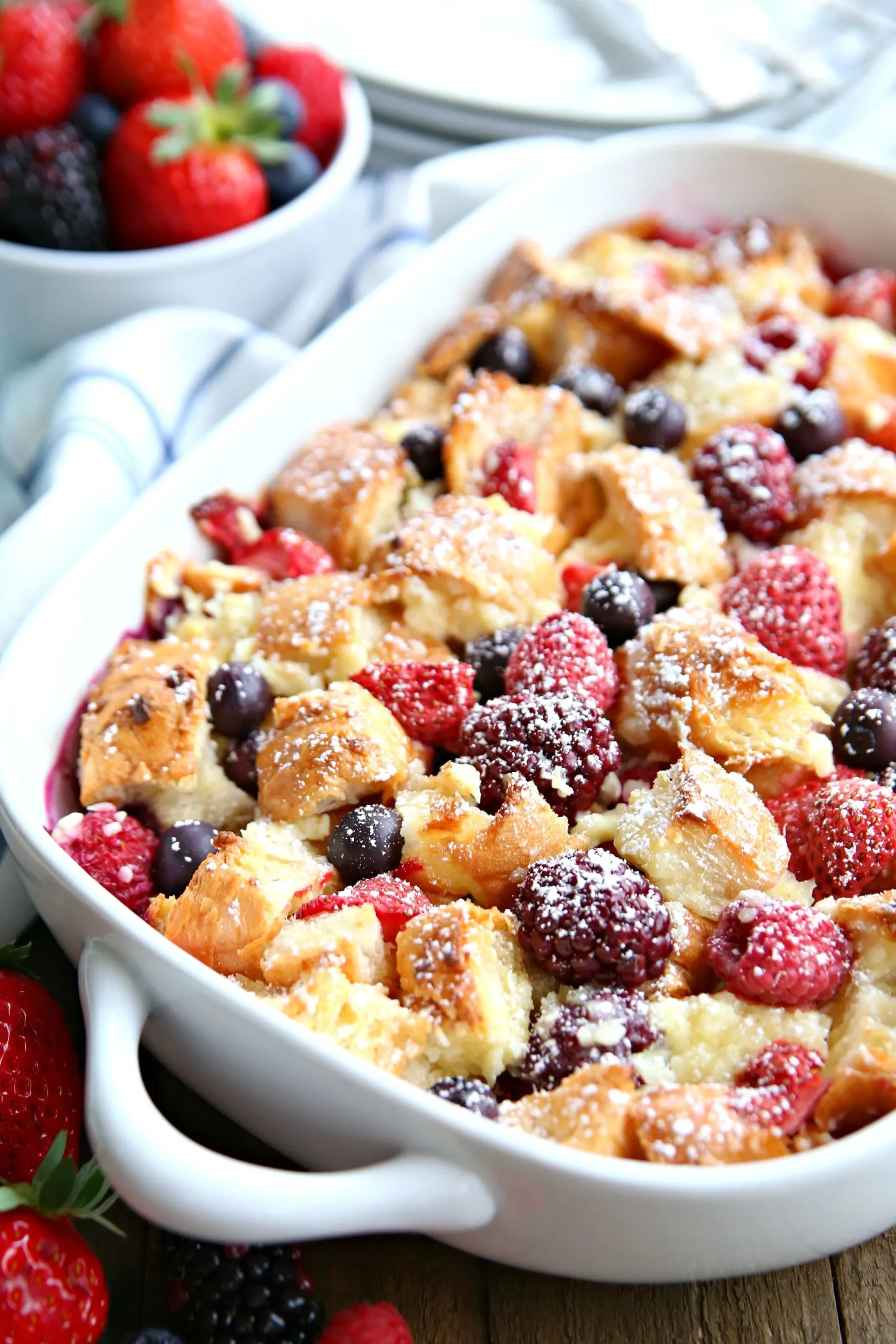 Raspberry Croissant Breakfast Bake