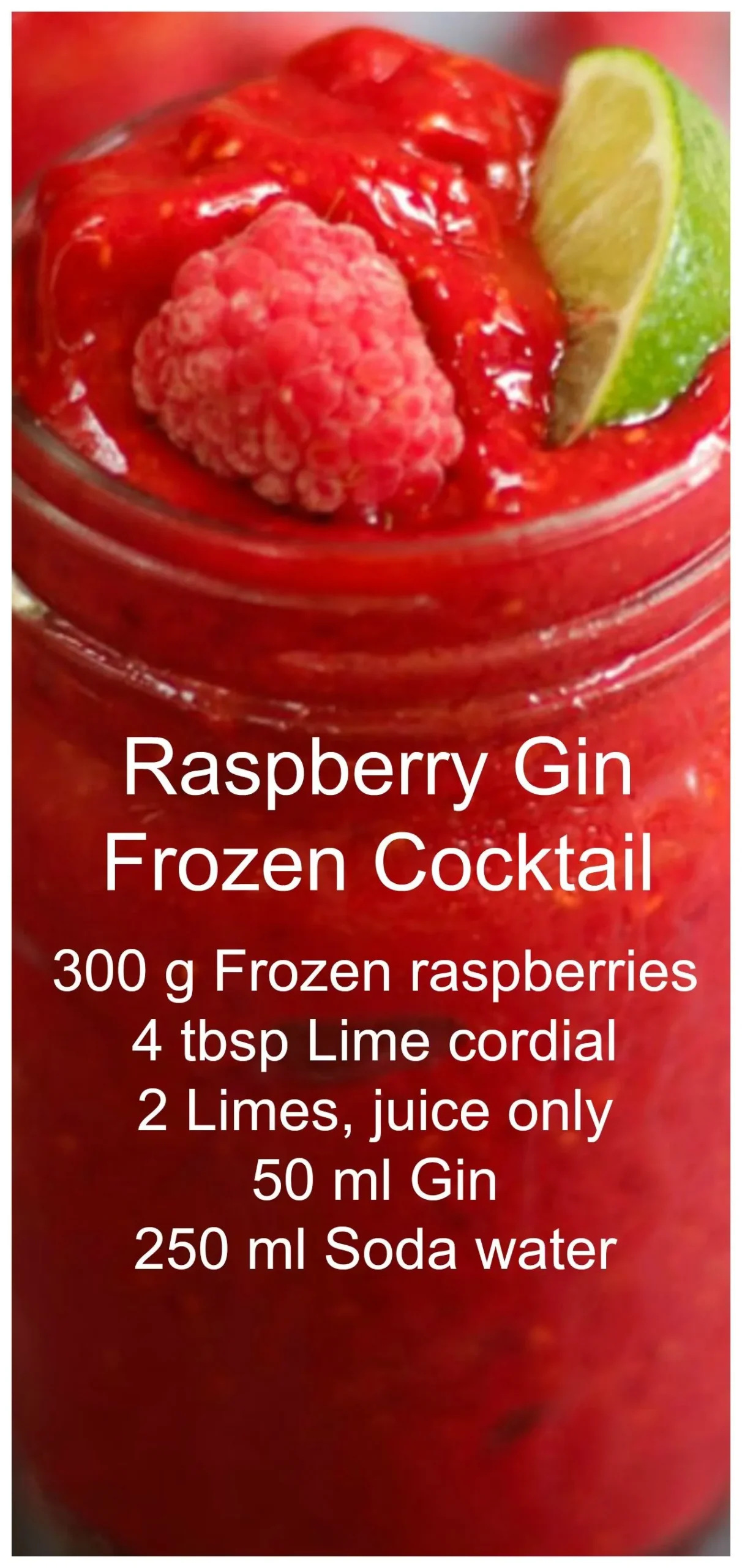 Raspberry Gin Frozen Cocktail