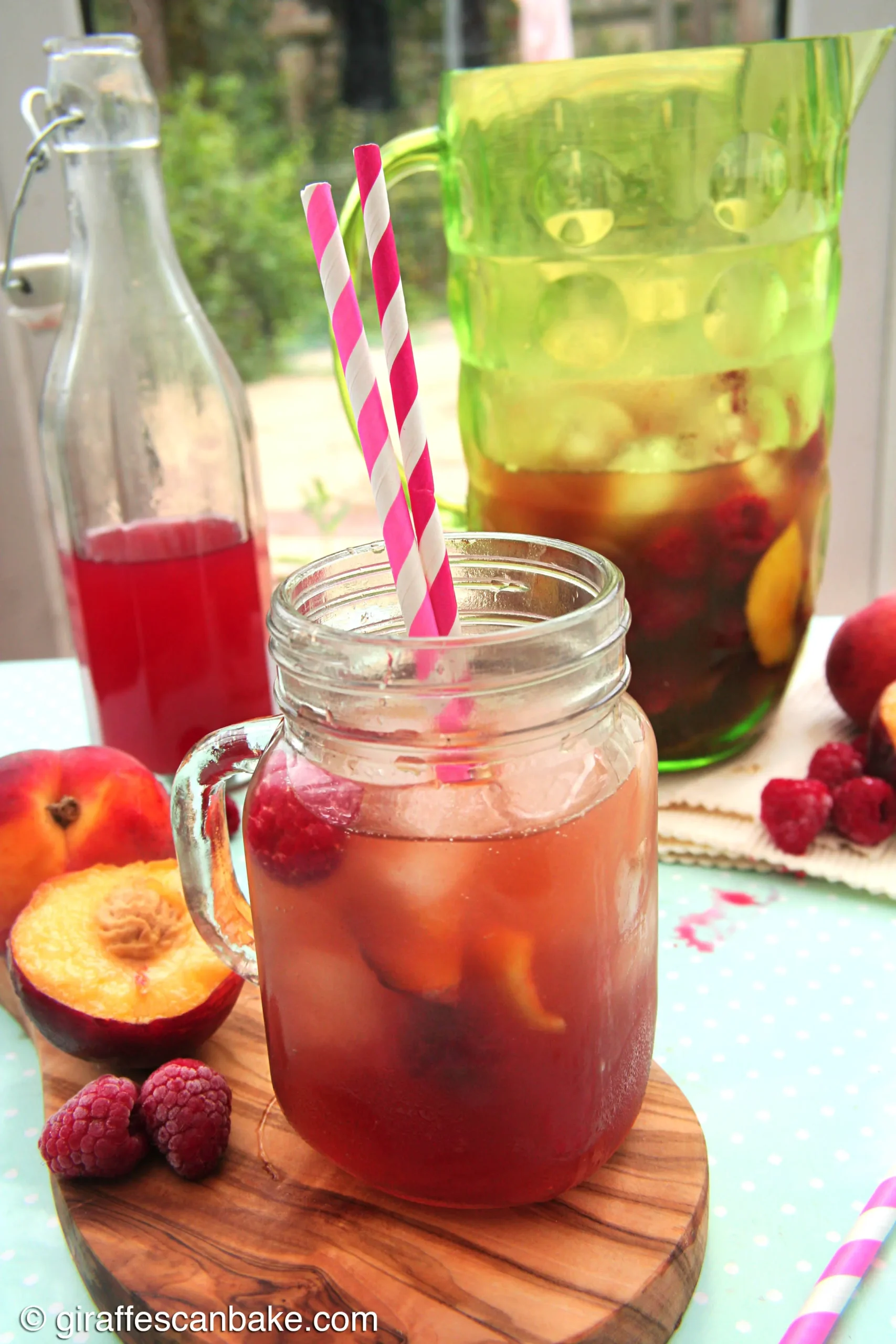 Raspberry Peach Sweet Iced Tea