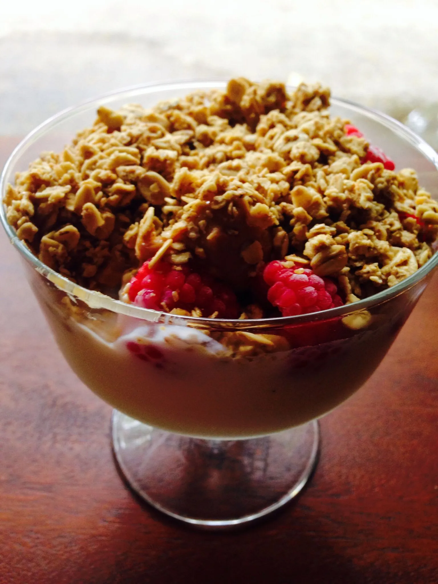 Raspberry Peanut Butter Yogurt Bowl