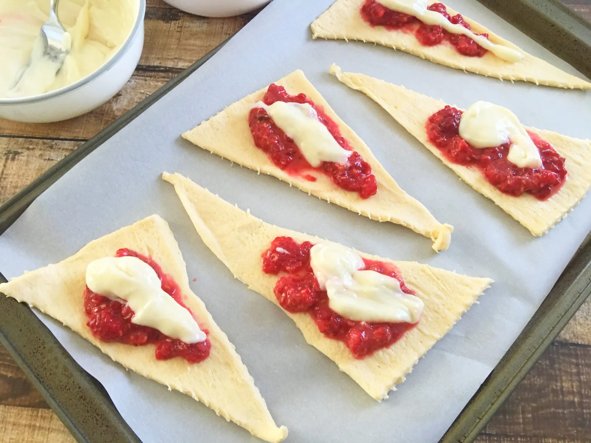 Raspberry Preserve Crescent Rolls