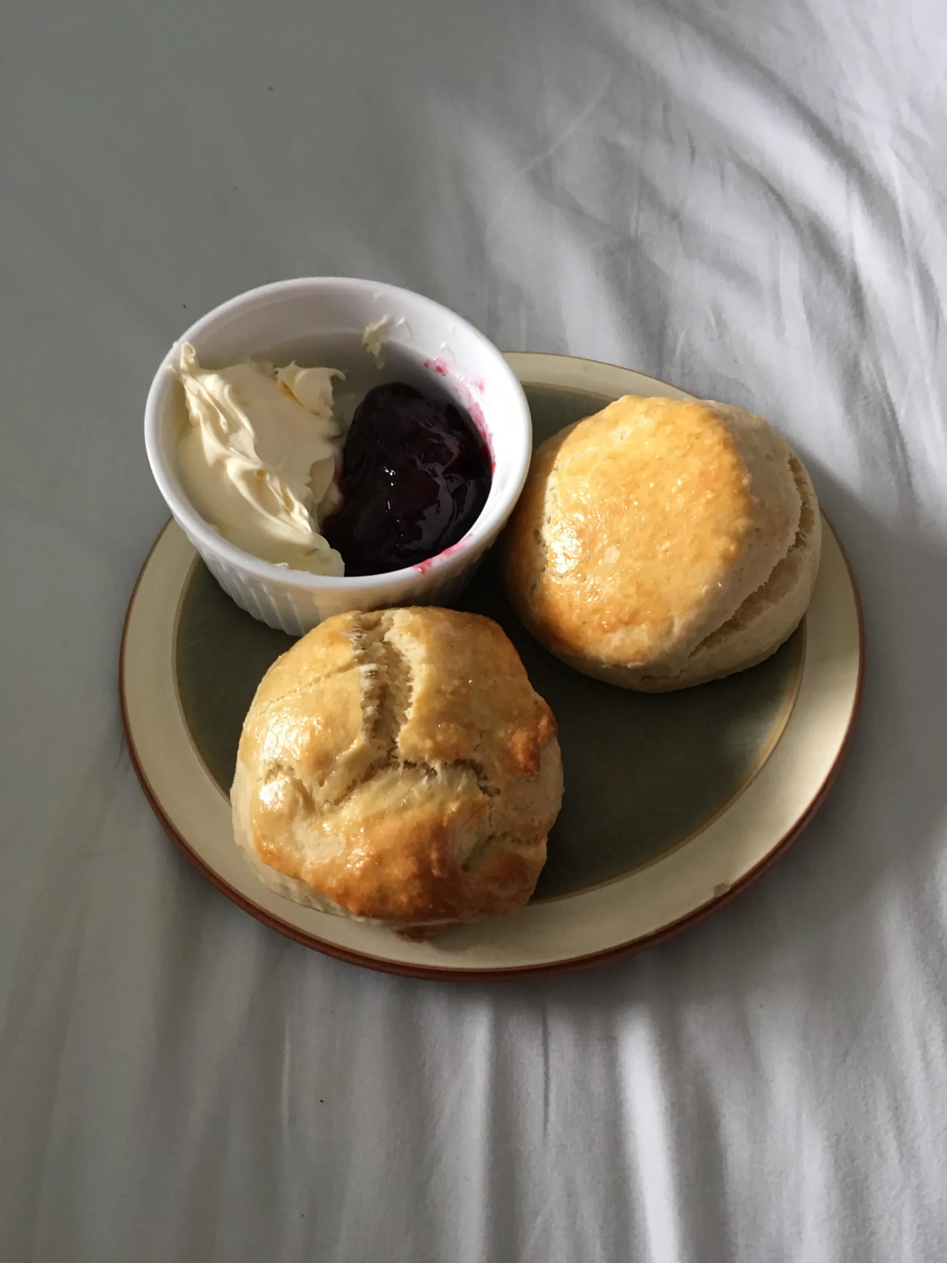 Raspberry Scones with Homemade Clotted Cream