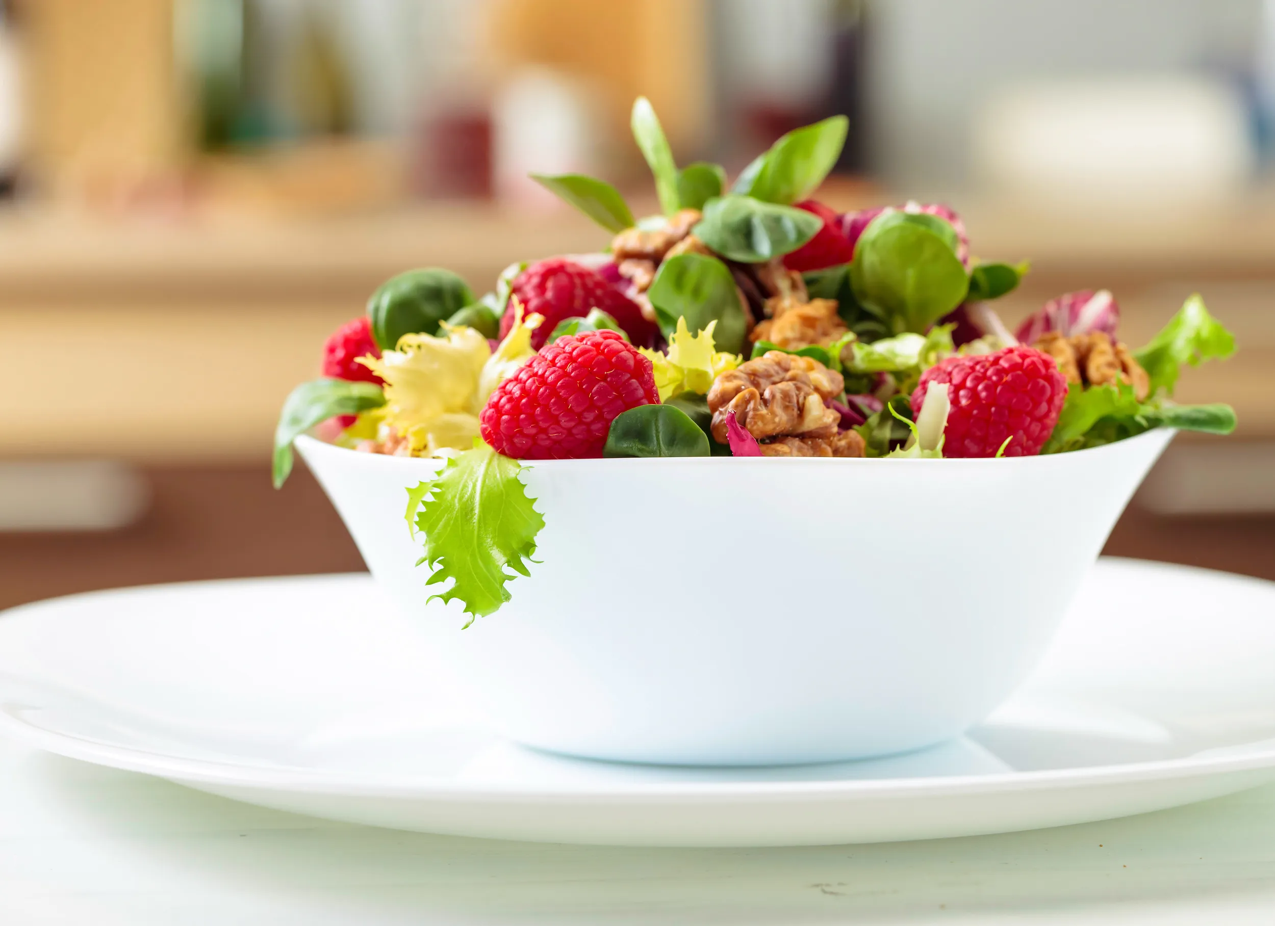 Raspberry Walnut Mixed Greens
