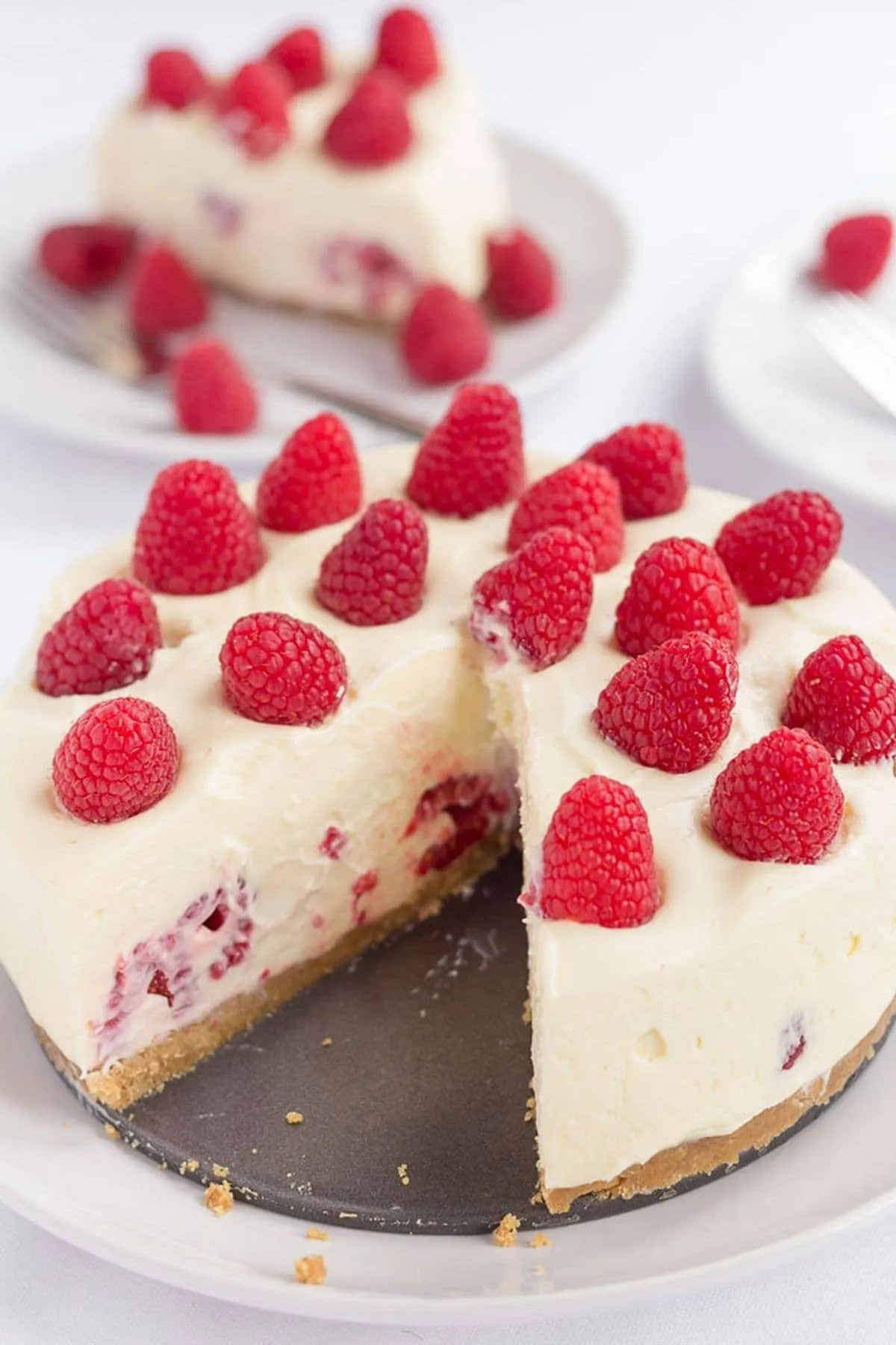 Raspberry White Chocolate Cheesecake
