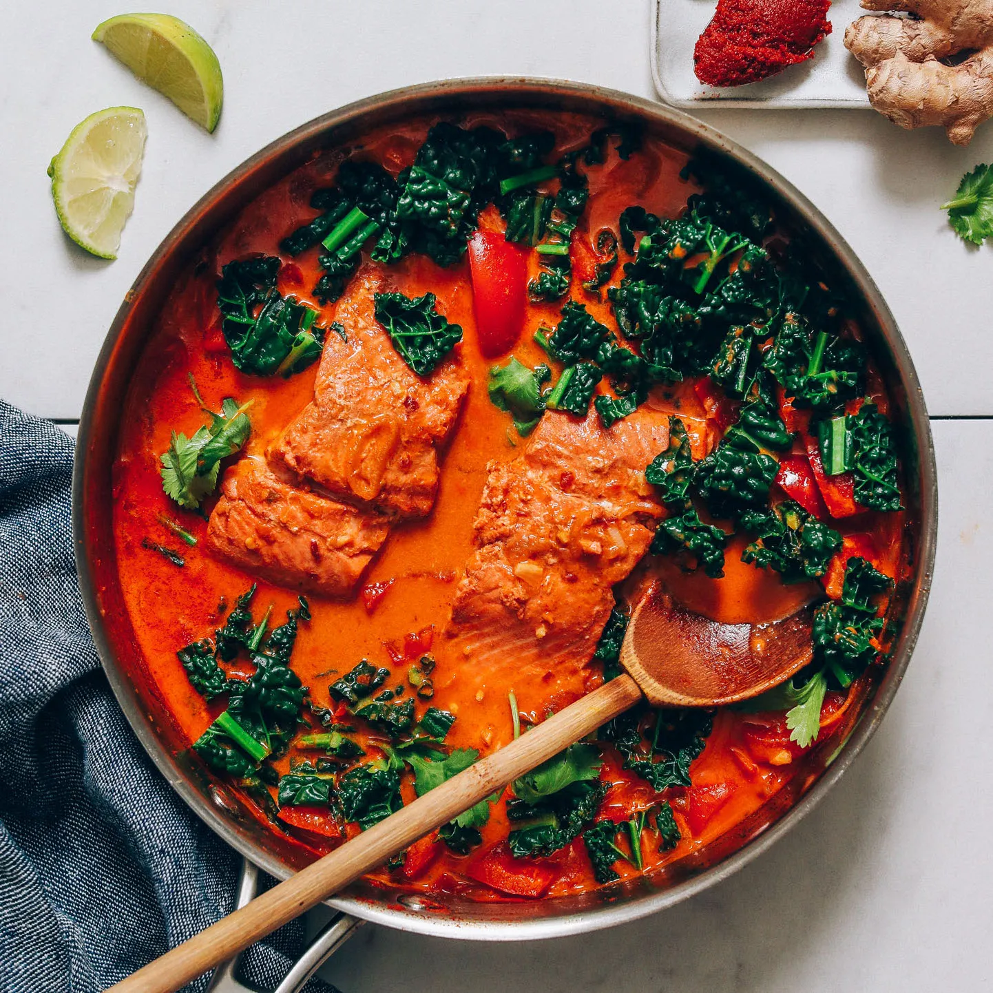 Red Curry Salmon and Vegetables