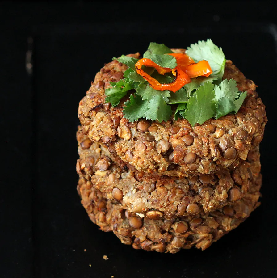 Red Lentil Cauliflower Burger