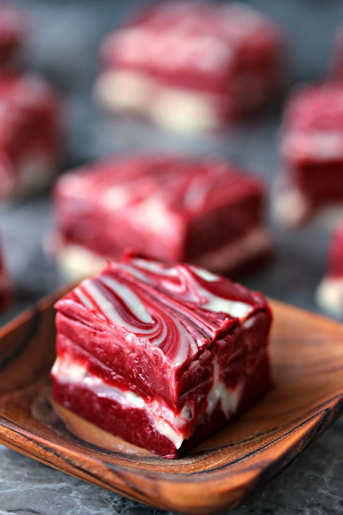Red Velvet Candy Cane Fudge
