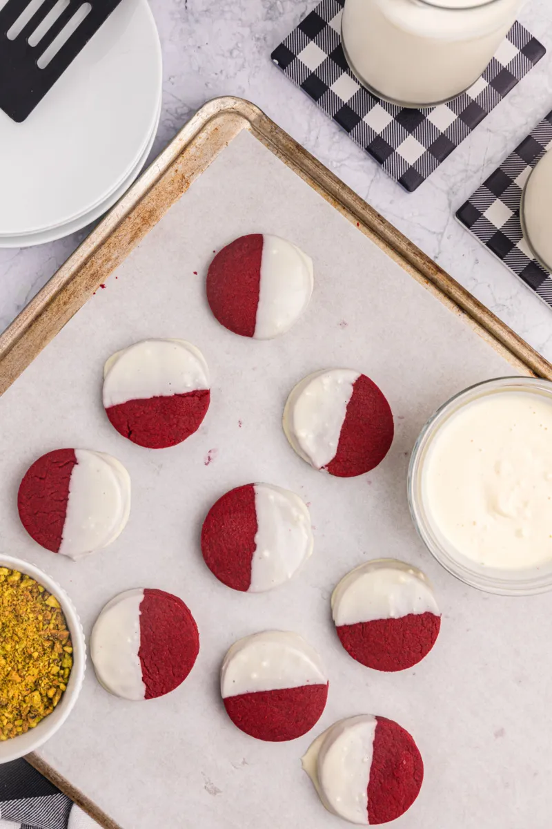 Red Velvet Shortbread Cookies