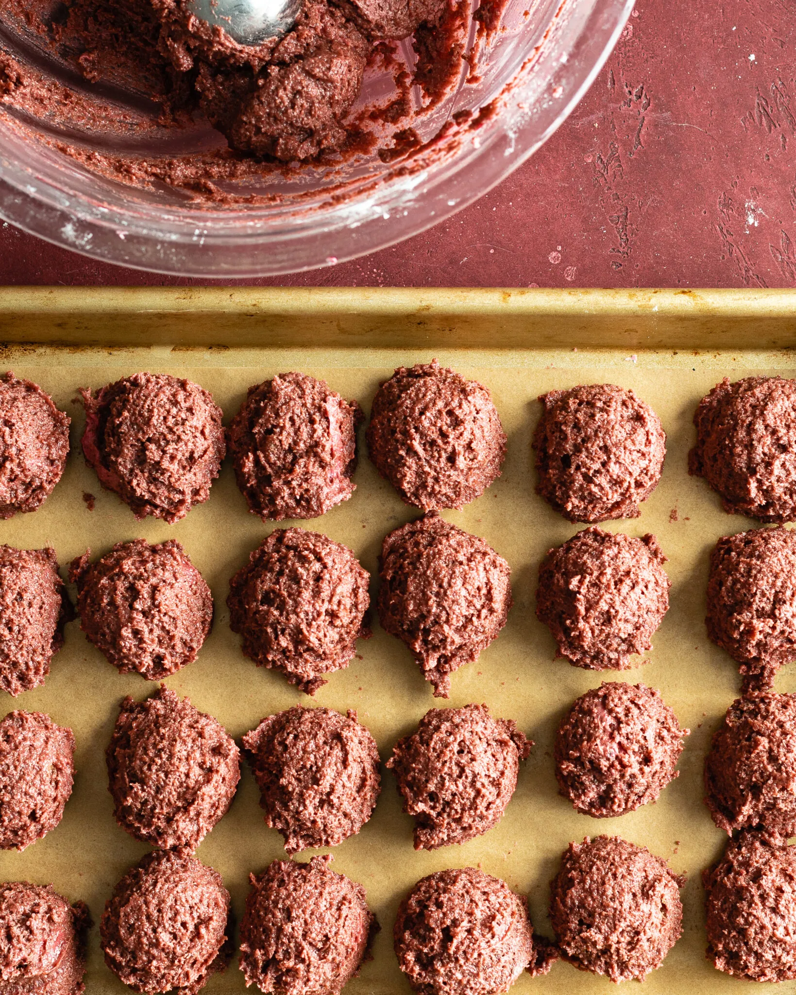 Red Velvet Sourdough Cake Balls