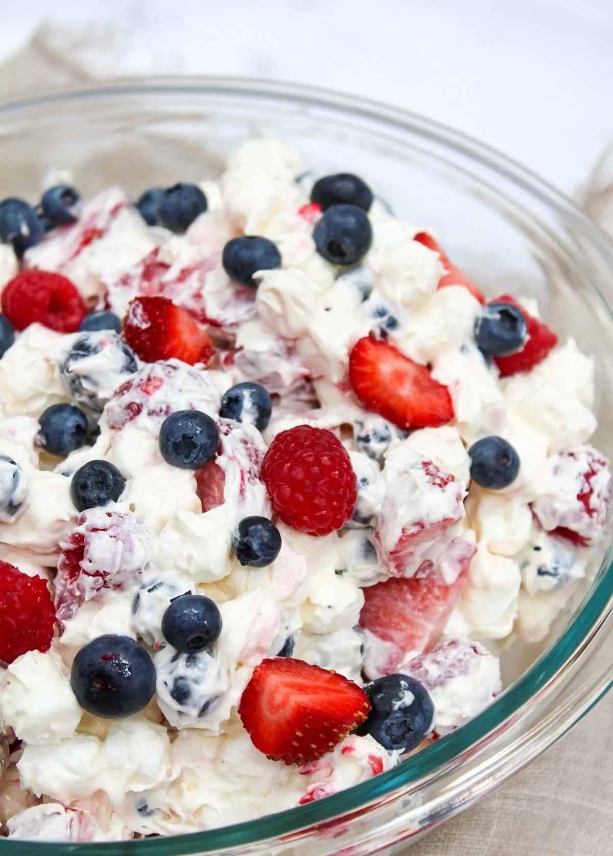 Red White and Blue Cheesecake Salad