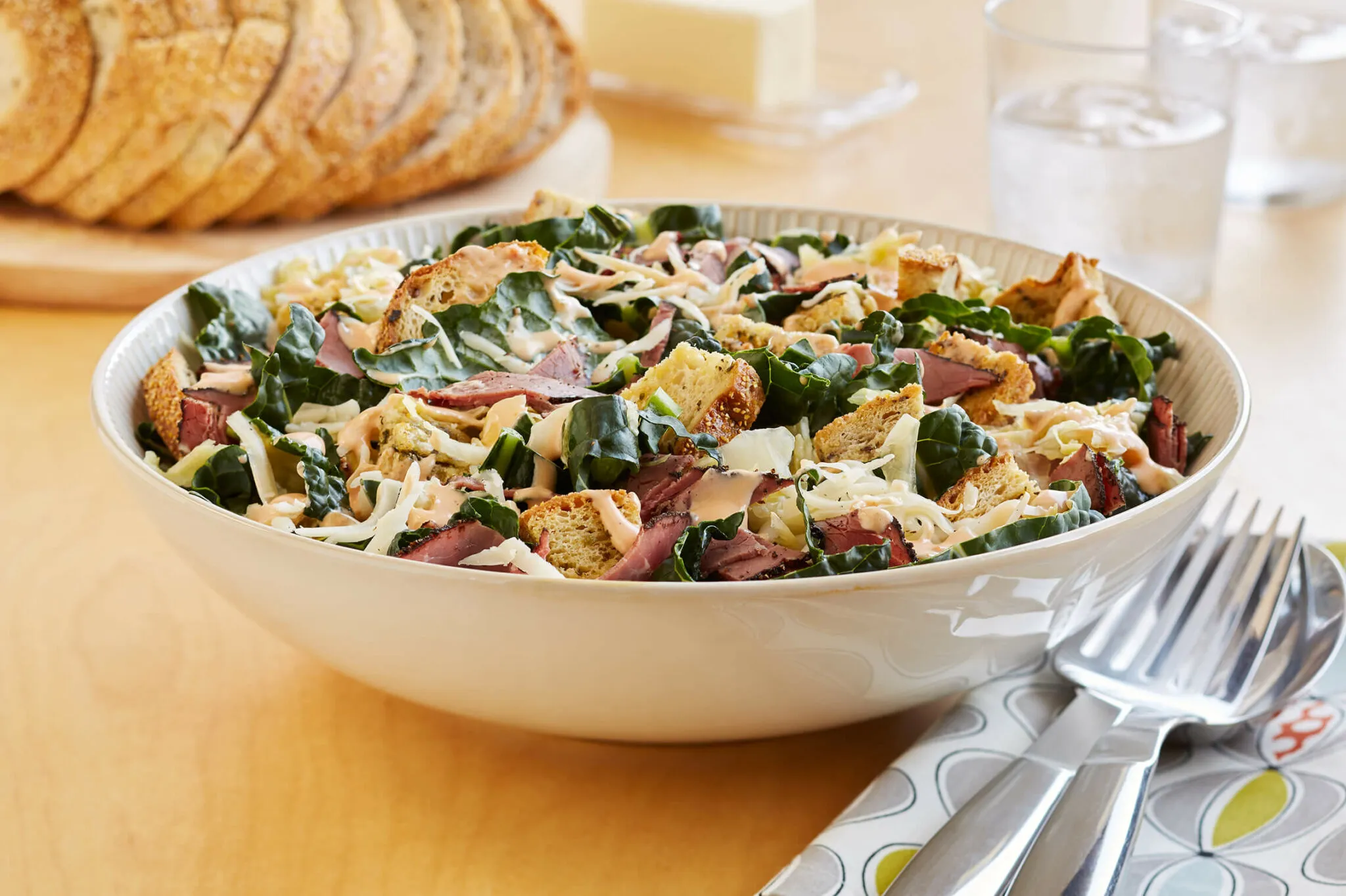 Reuben Chopped Salad with Russian Dressing