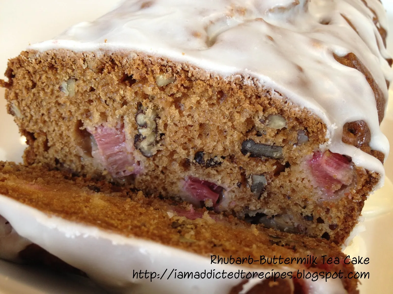 Rhubarb Buttermilk Tea Cake