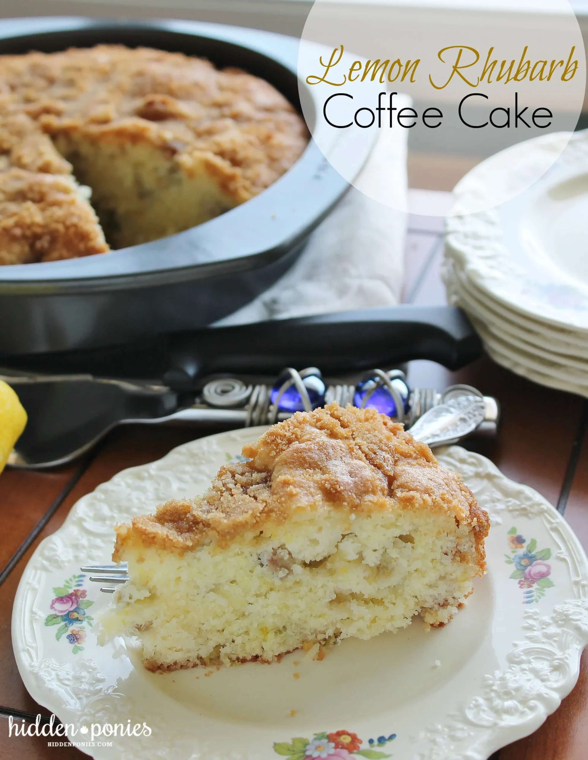 Rhubarb Citrus Coffee Cake