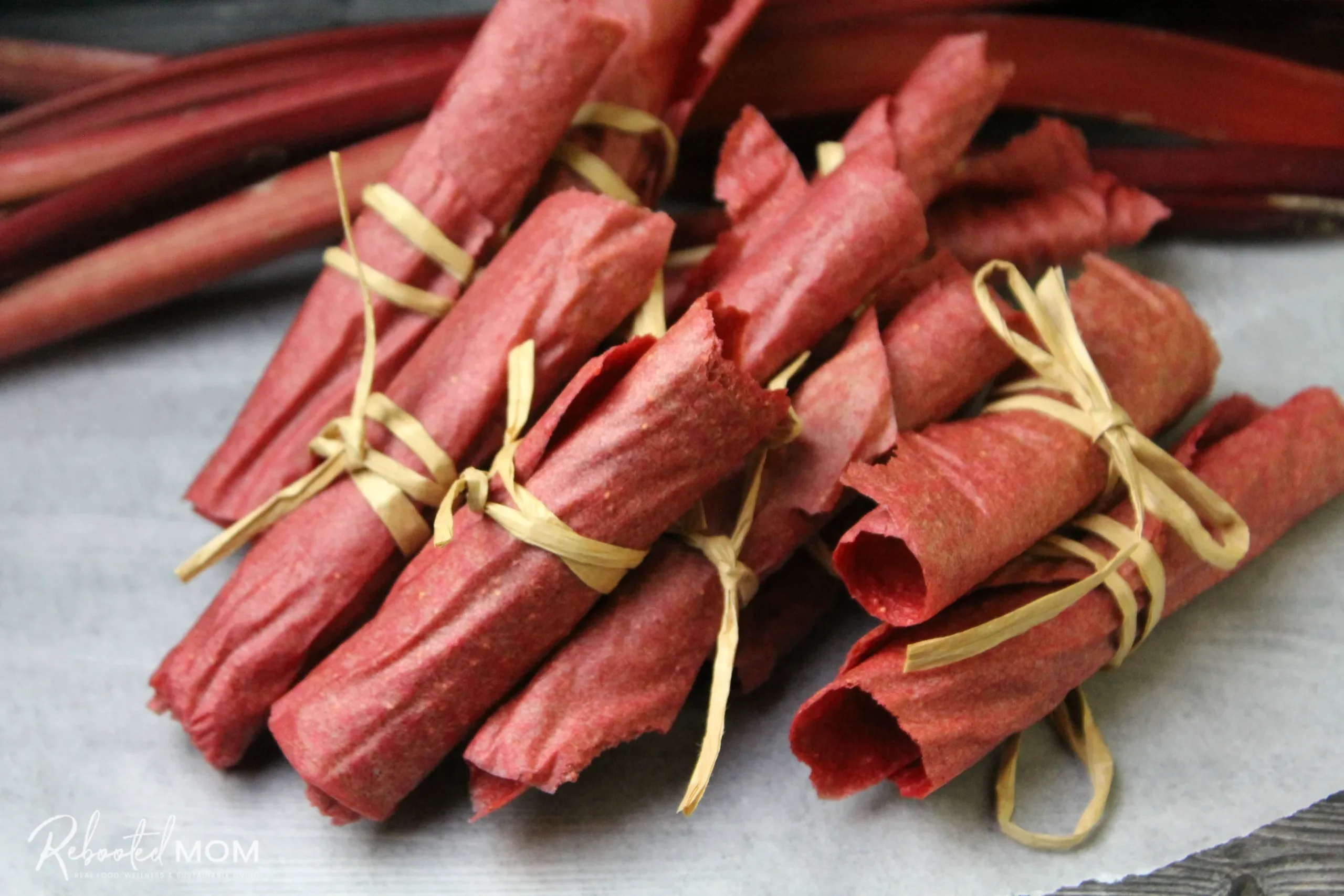 Rhubarb Strawberry Fruit Leather