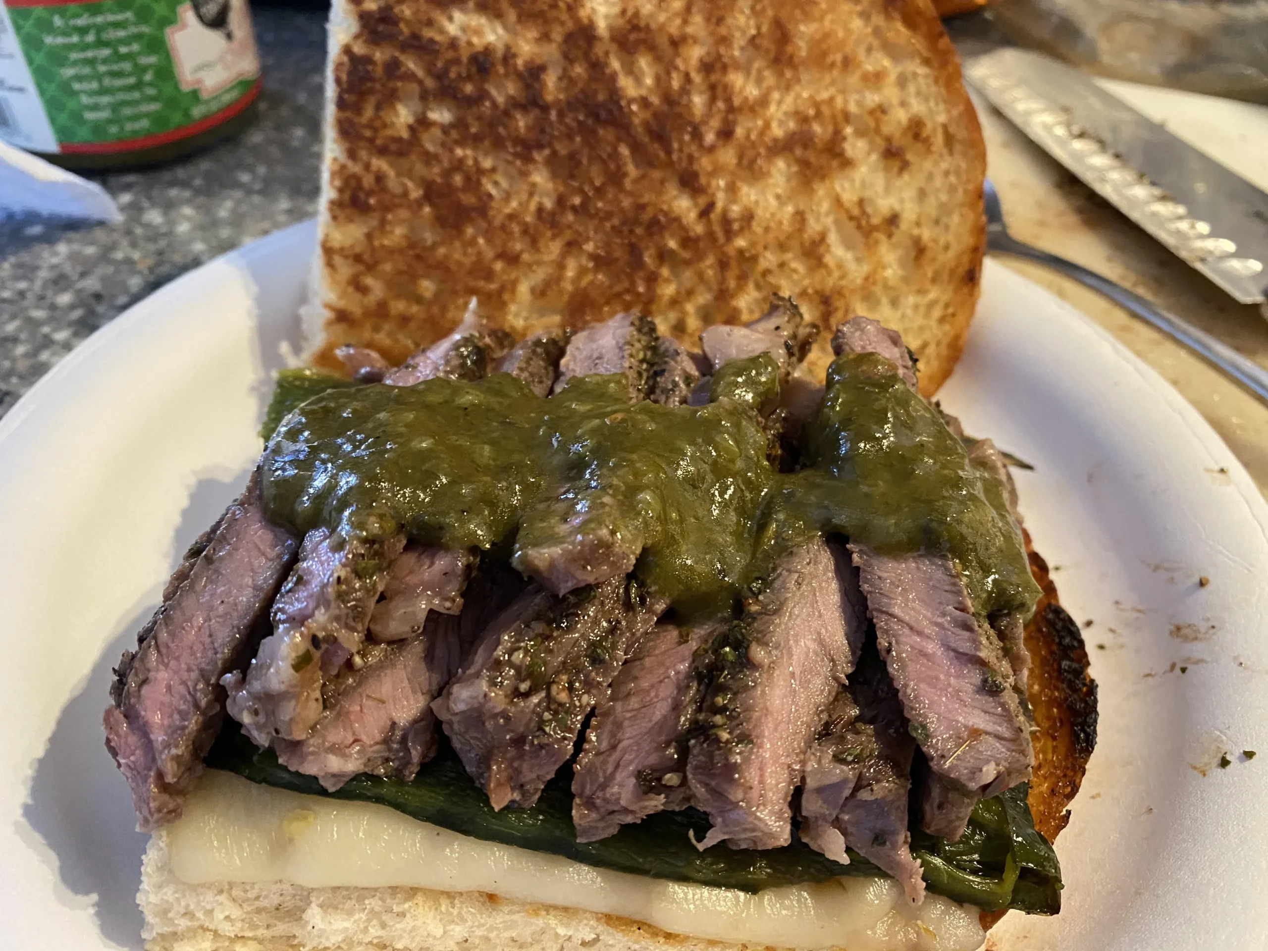 Ribeye Steak Sandwich with Chimichurri