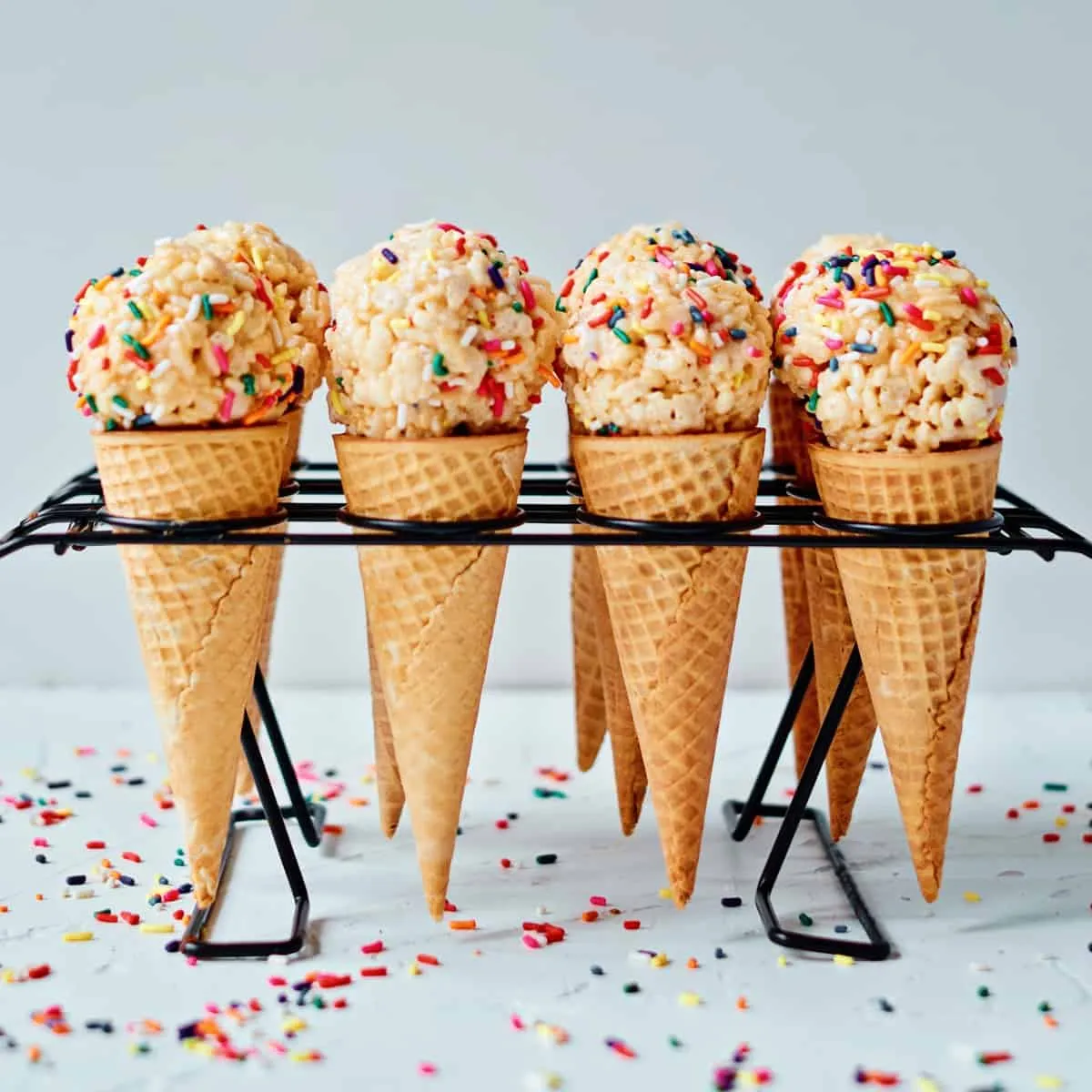 Rice Krispie Ice Cream Cones