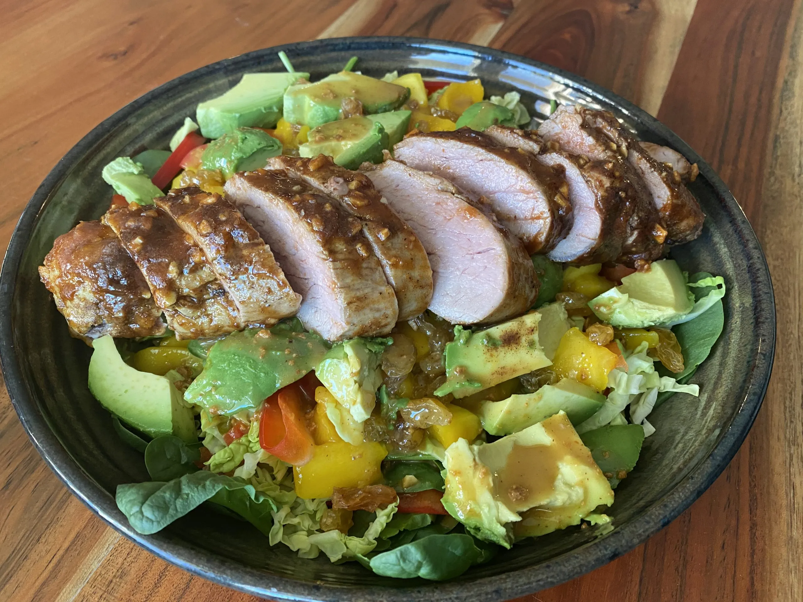 Rice, Pork, and Mango Salad