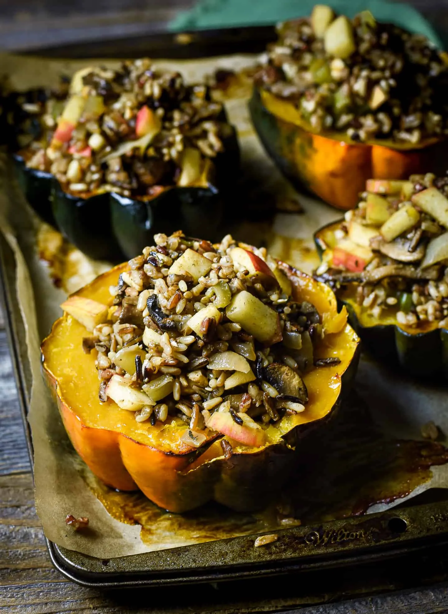 Rice Stuffed Acorn Squash
