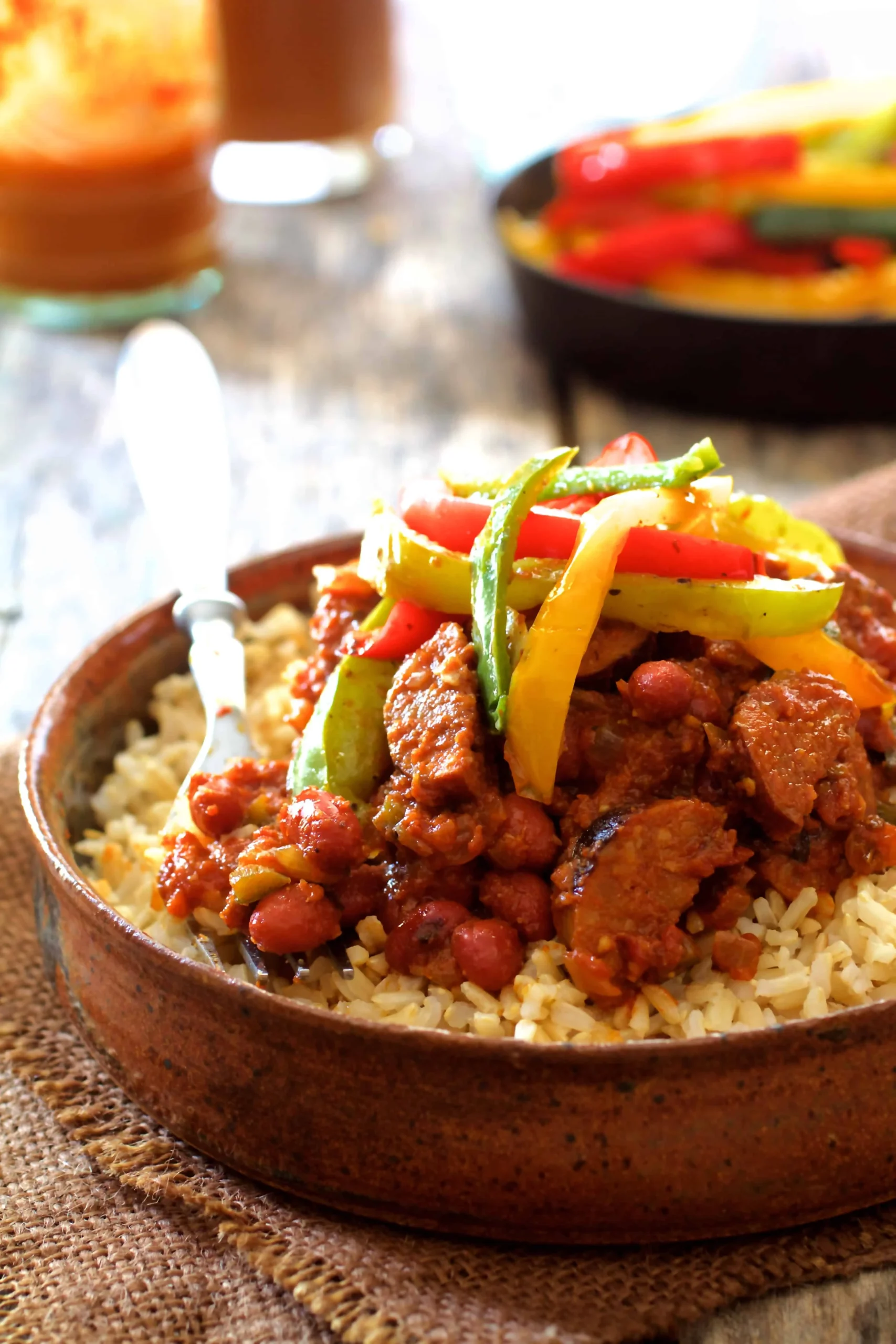 Rice and Beans with Chorizo