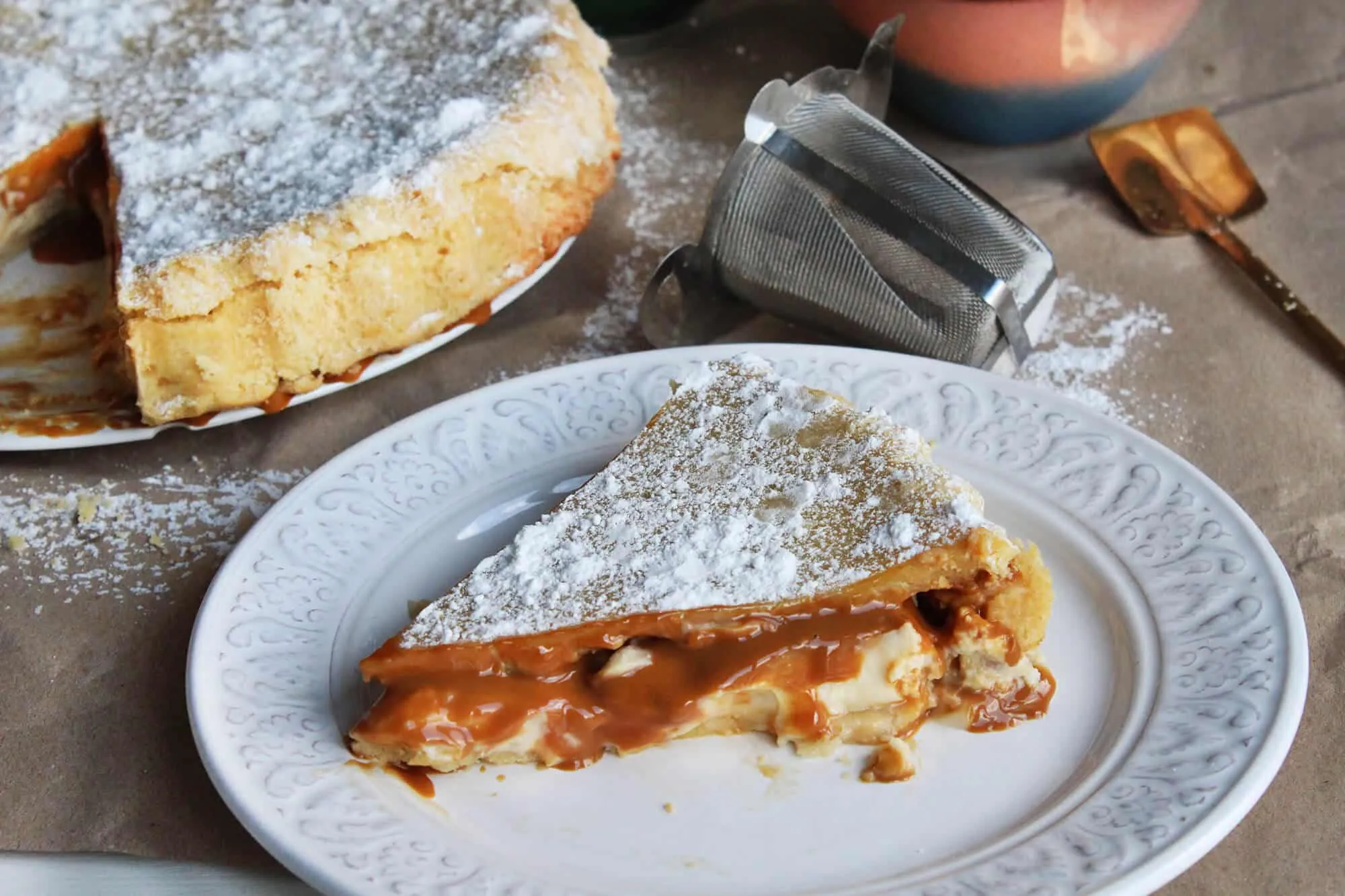 Ricotta Pie with Dulce de Leche