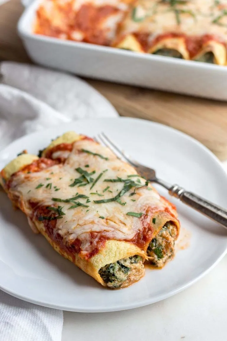 Ricotta and Spinach Manicotti