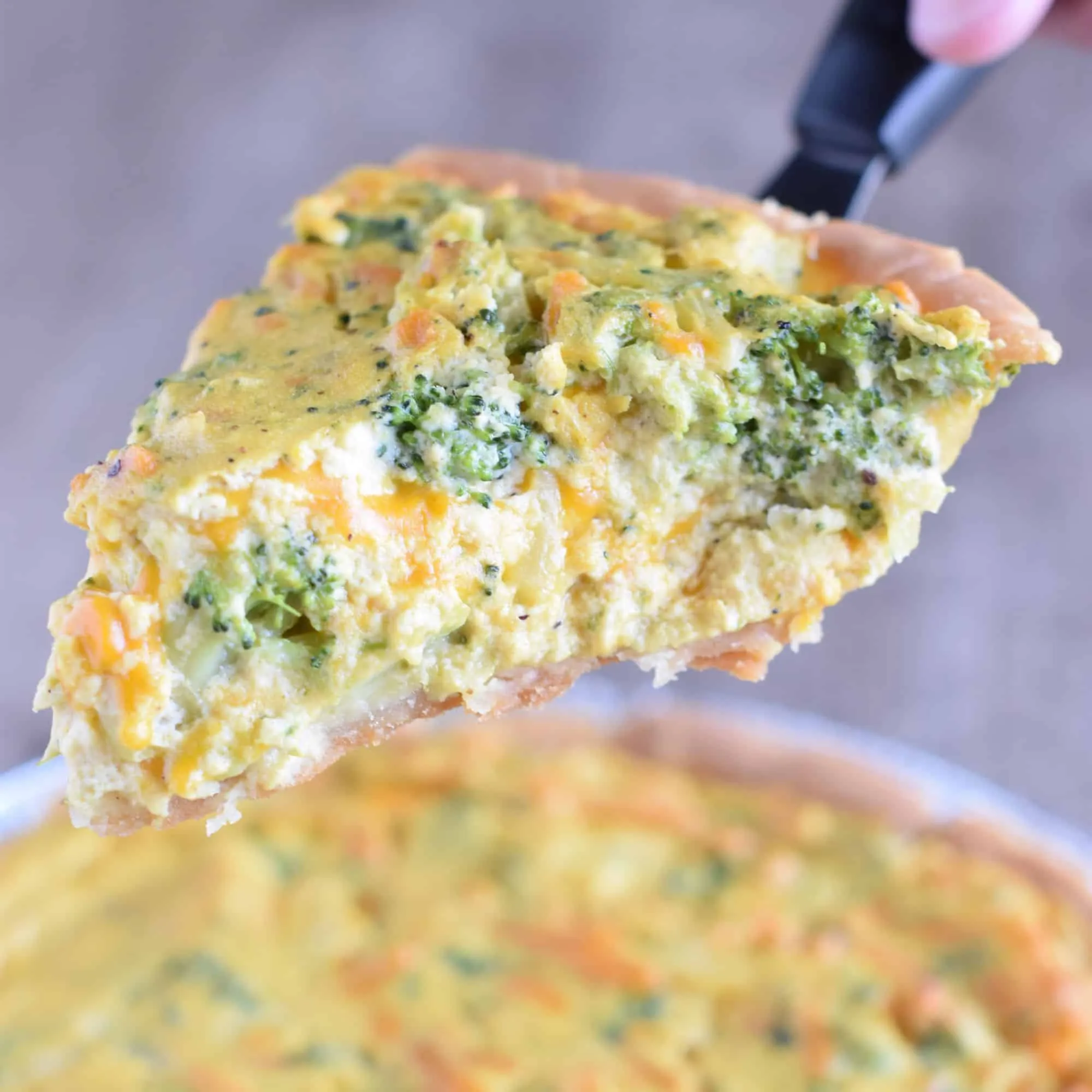 Ridiculously Easy Vegan Quiche with Broccoli and Spring Onions