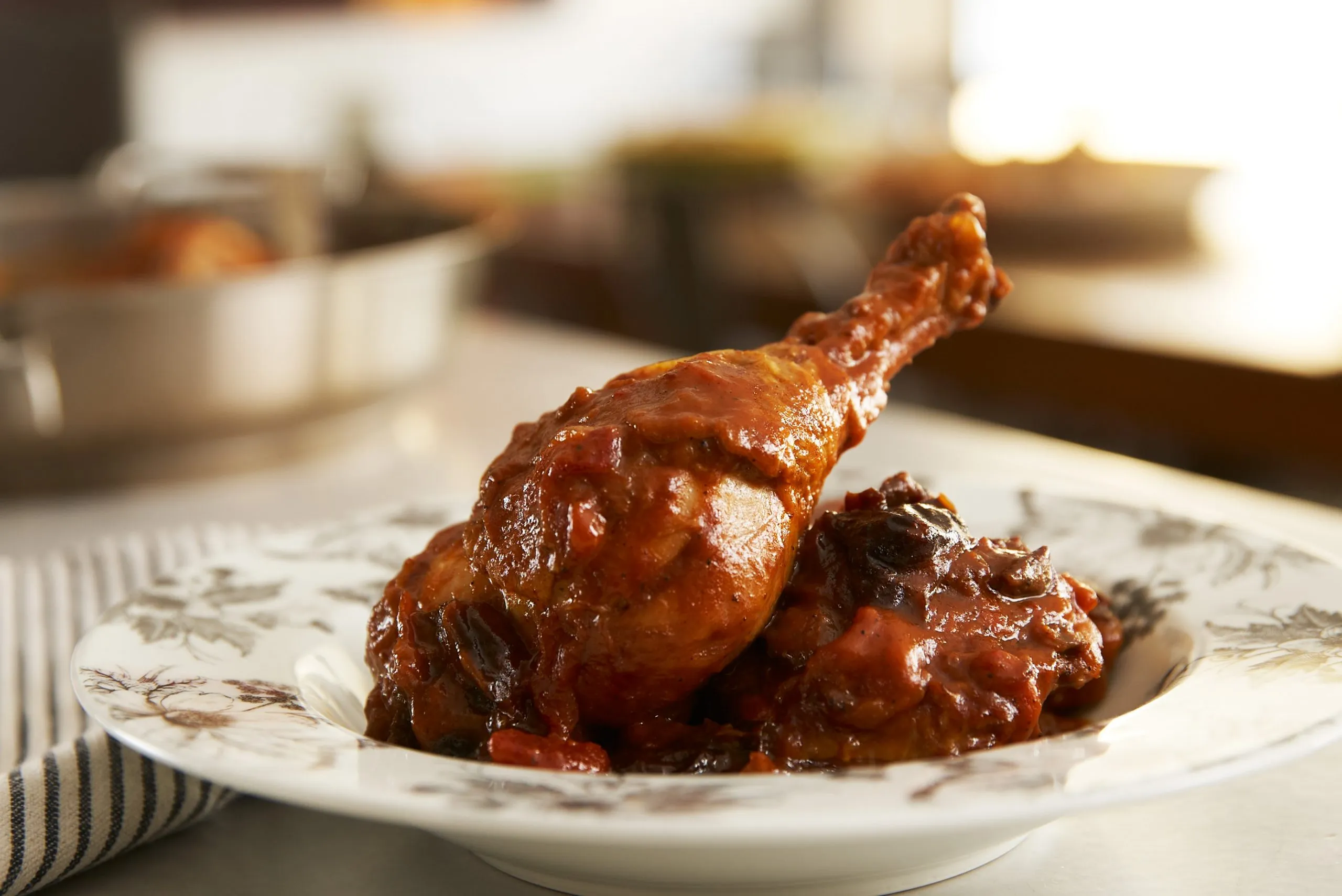 Roast Chicken with Gherkins and Prunes