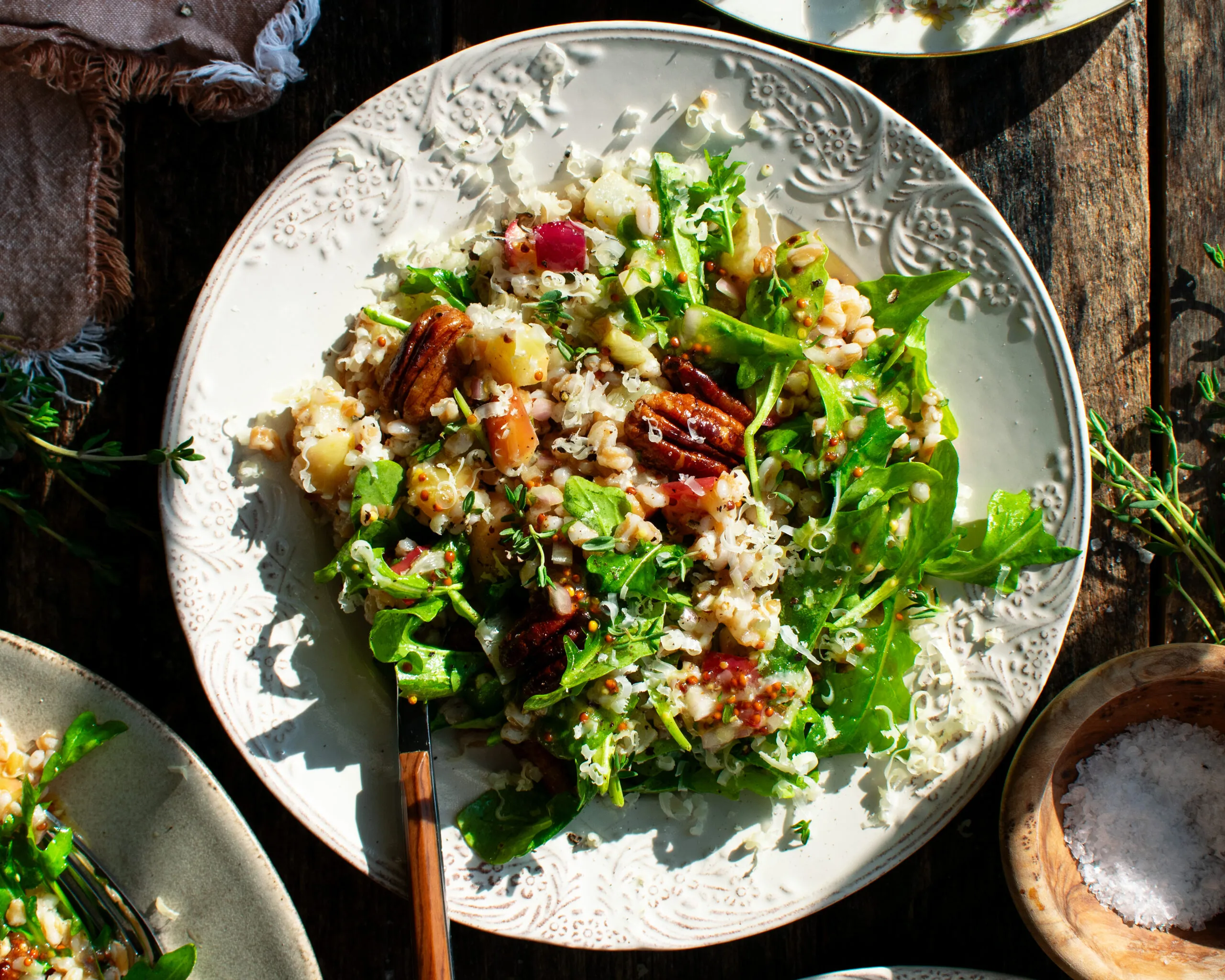 Roasted Apple Pumpkin Farro Salad