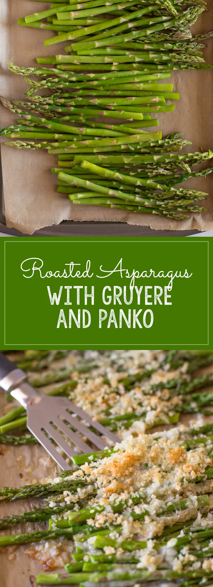 Roasted Asparagus Panko Gruyere