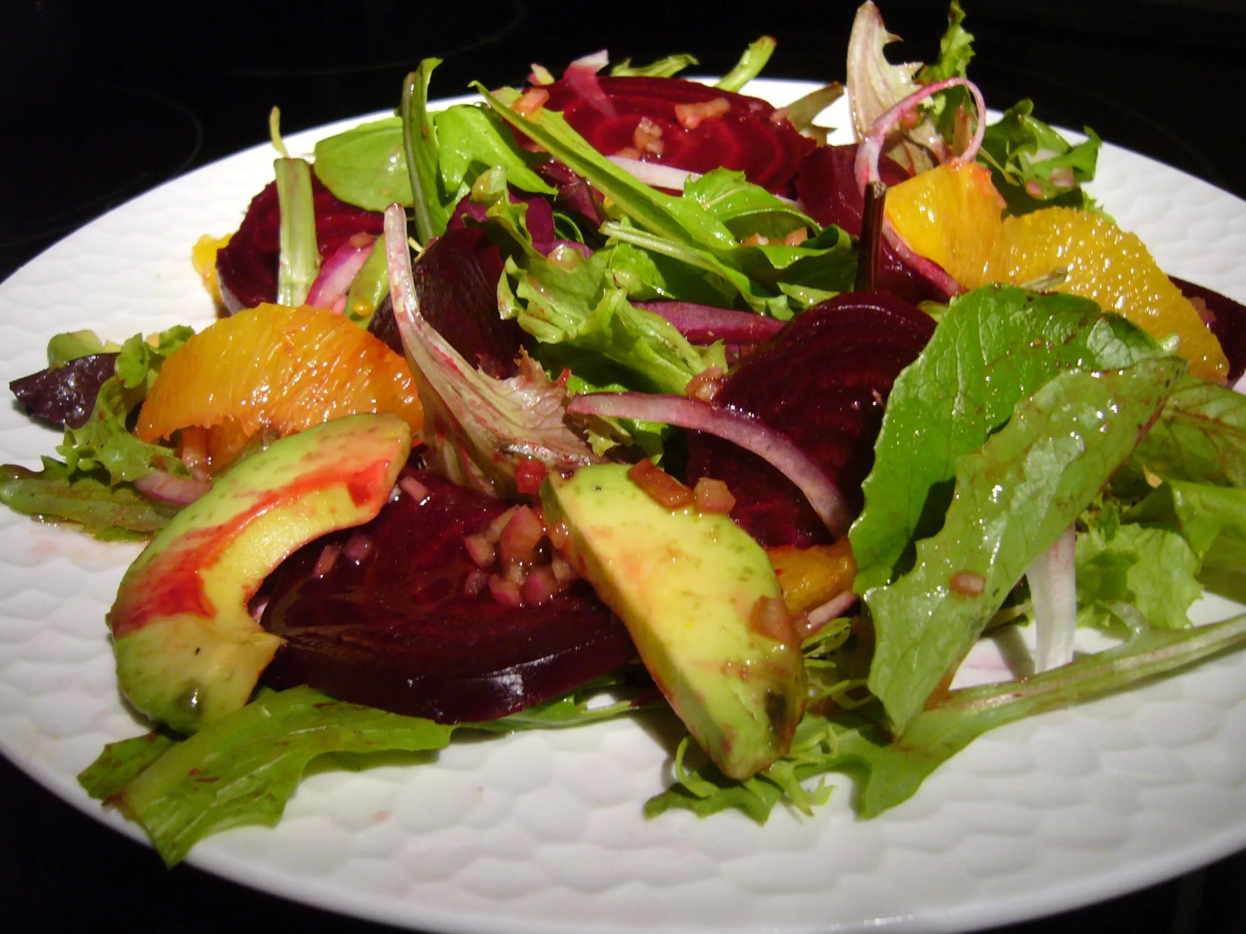 Roasted Beet Salad with Ginger Dressing