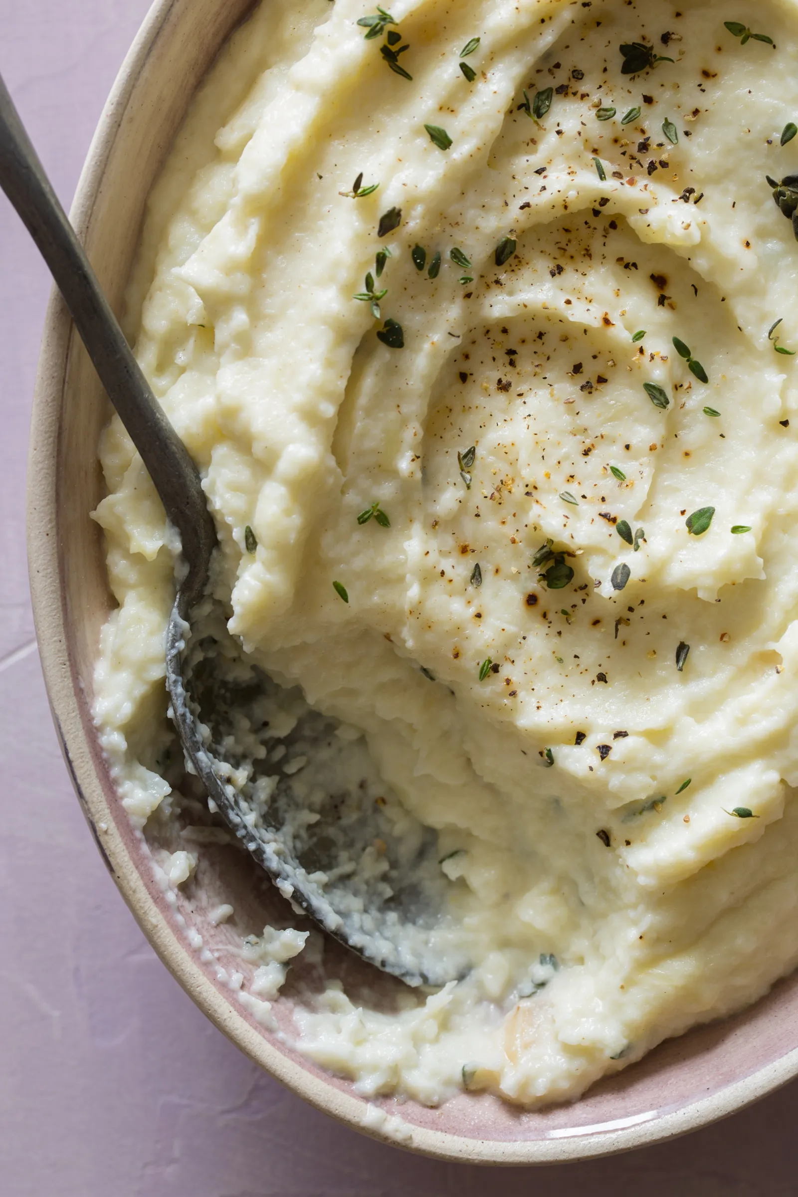 Roasted Garlic Parsnip Cauliflower Mash